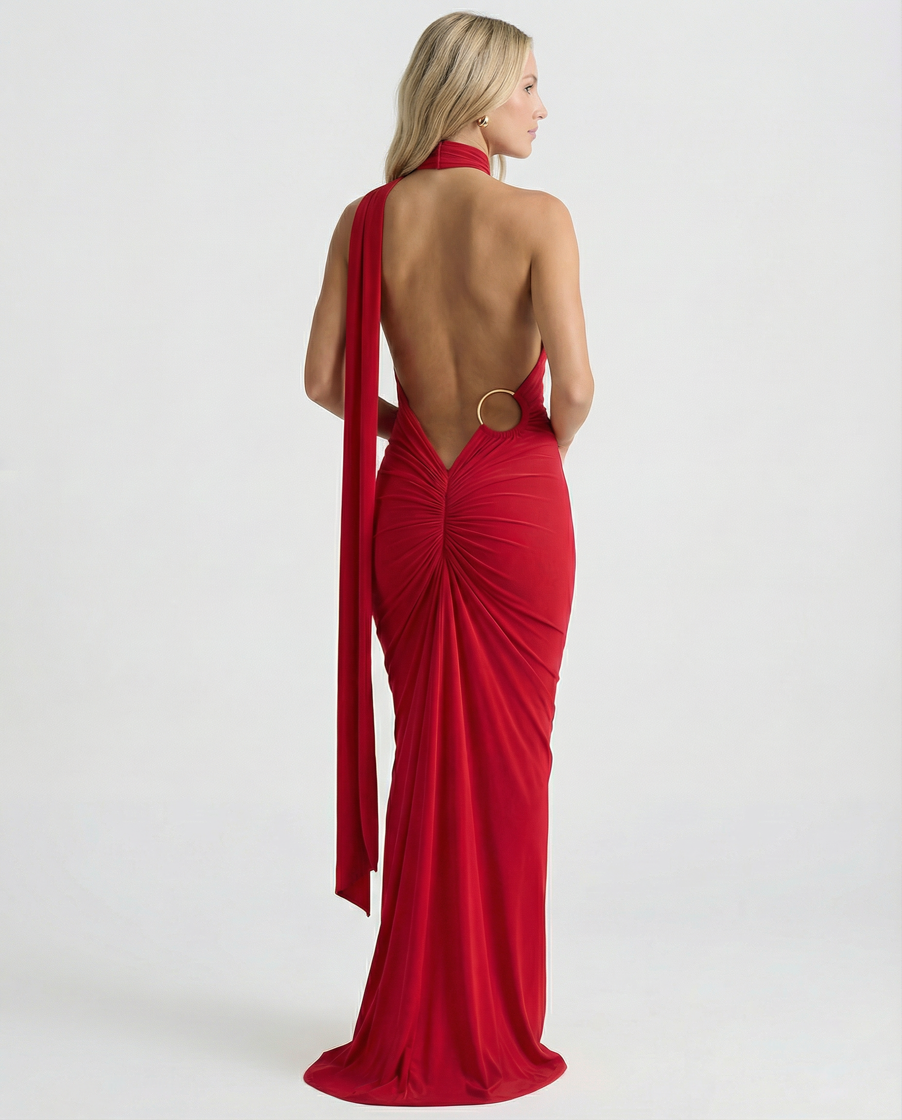 Ximena | Maxi Dress with One-Shoulder Open Back