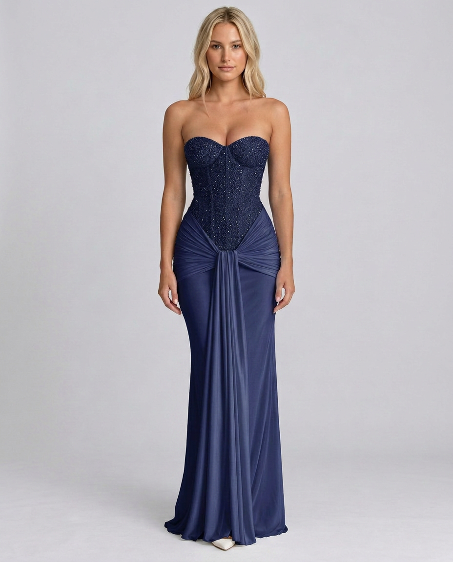 Ada | Sequin Off-Shoulder Sweetheart Maxi Dress
