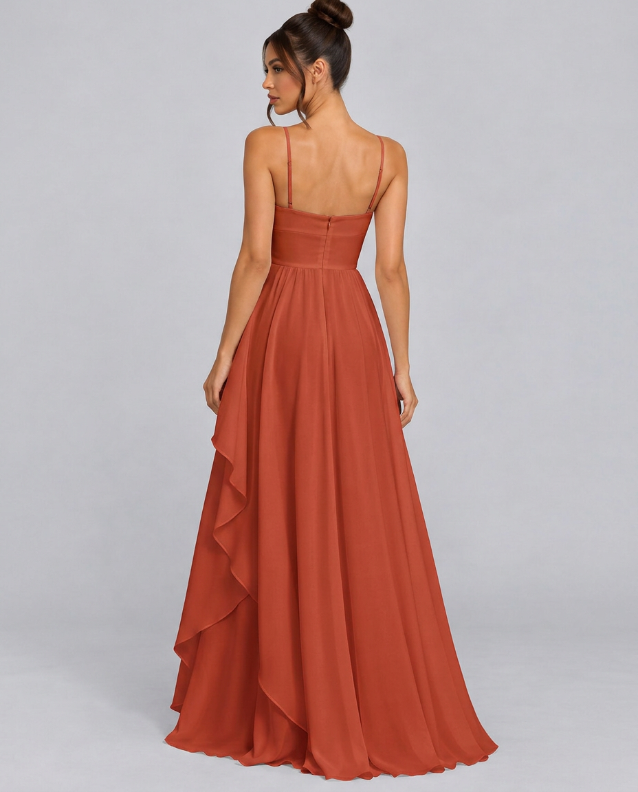Yara | Spaghetti Strap A-Line Slip Maxi Dress