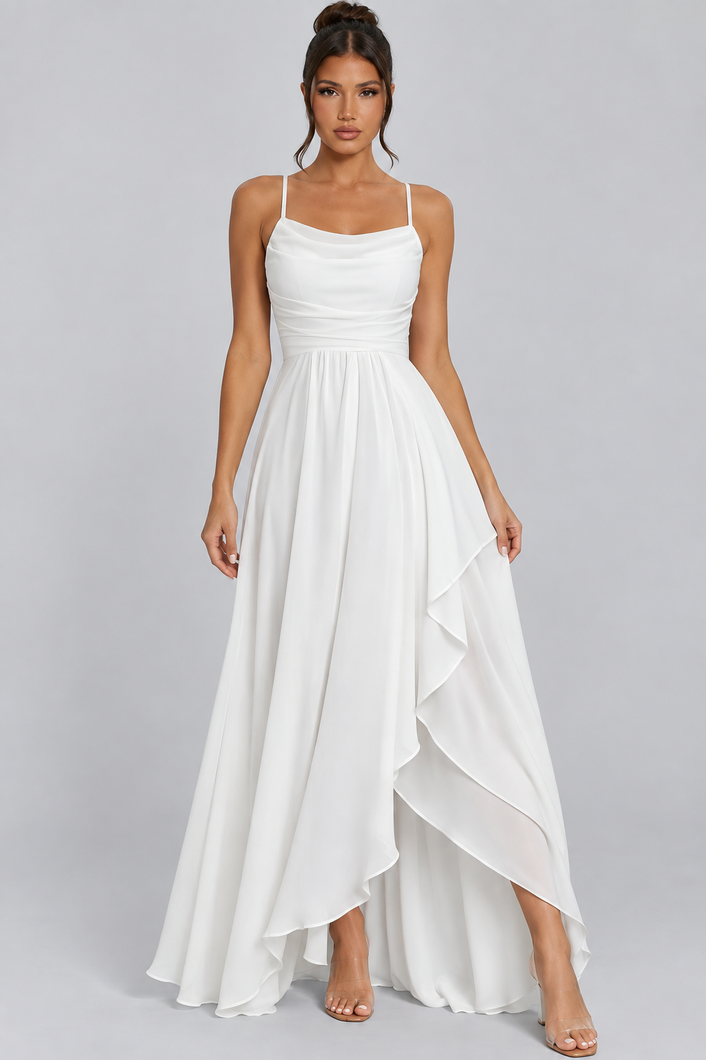 Yara | Spaghetti Strap A-Line Slip Maxi Dress