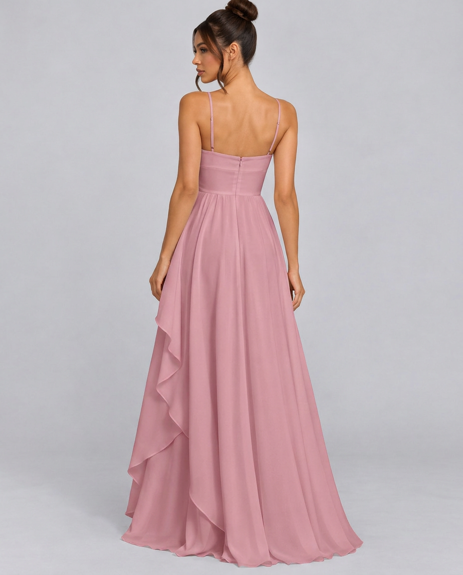 Yara | Spaghetti Strap A-Line Slip Maxi Dress