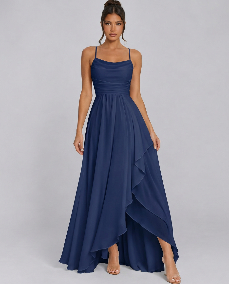 Yara | Spaghetti Strap A-Line Slip Maxi Dress