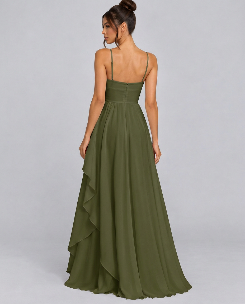 Yara | Spaghetti Strap A-Line Slip Maxi Dress