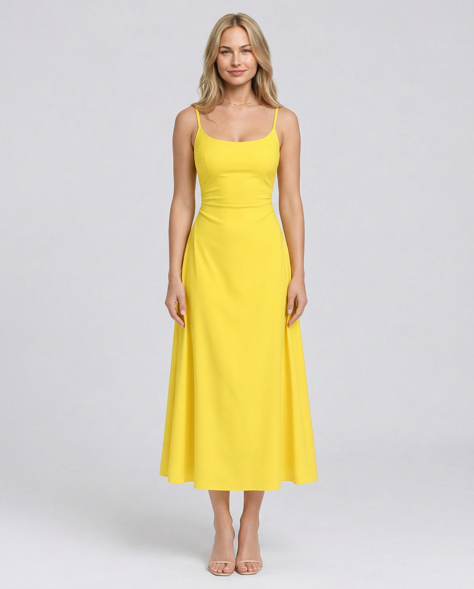 Blair | Spaghetti Strap Corset Midi Dress
