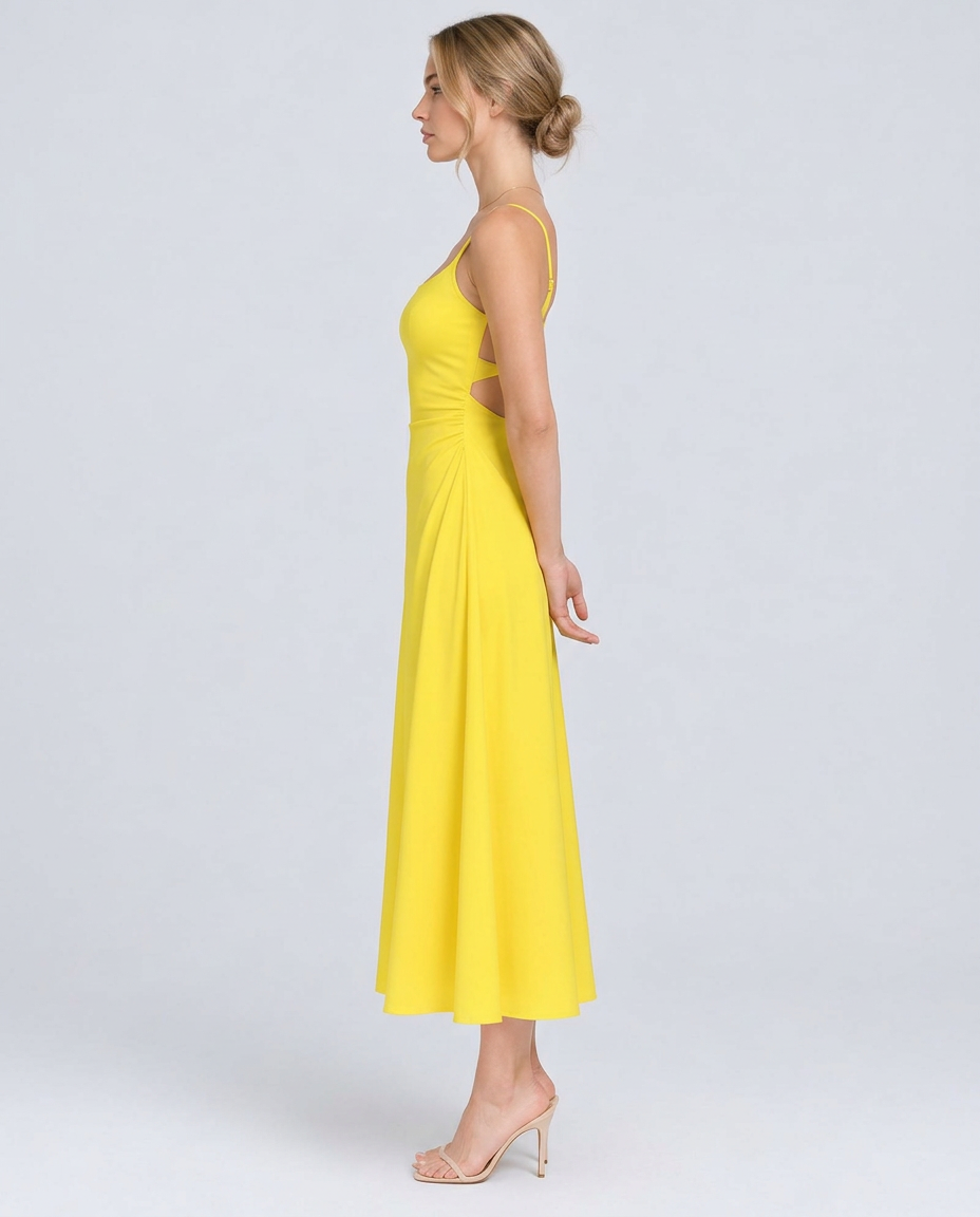 Blair | Spaghetti Strap Corset Midi Dress