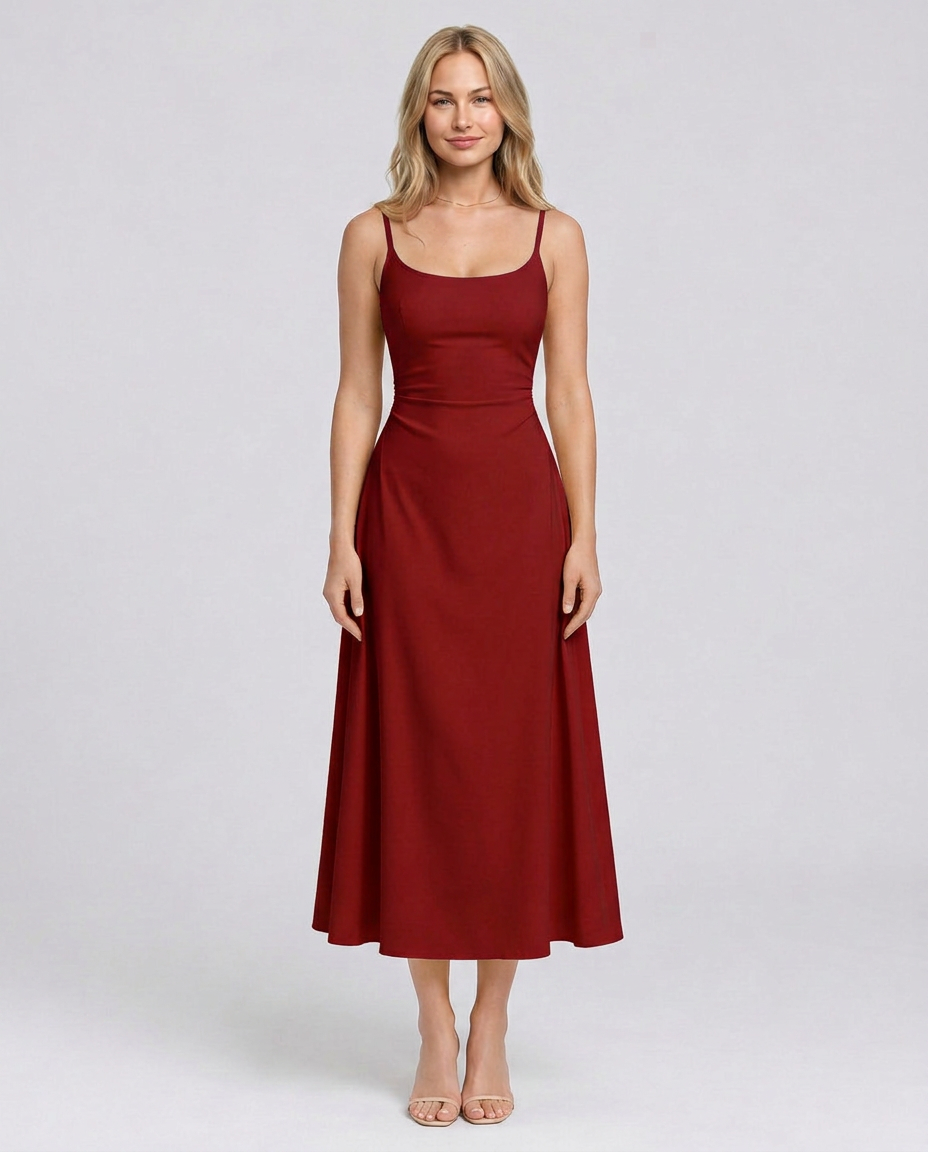 Blair | Spaghetti Strap Corset Midi Dress