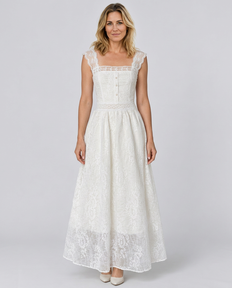 Willa | Shirred Jacquard Slip Midi Dress