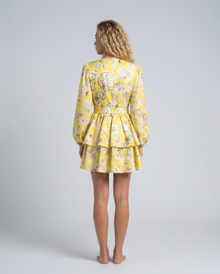 Lilly | Tiered Peplum Mini Dress