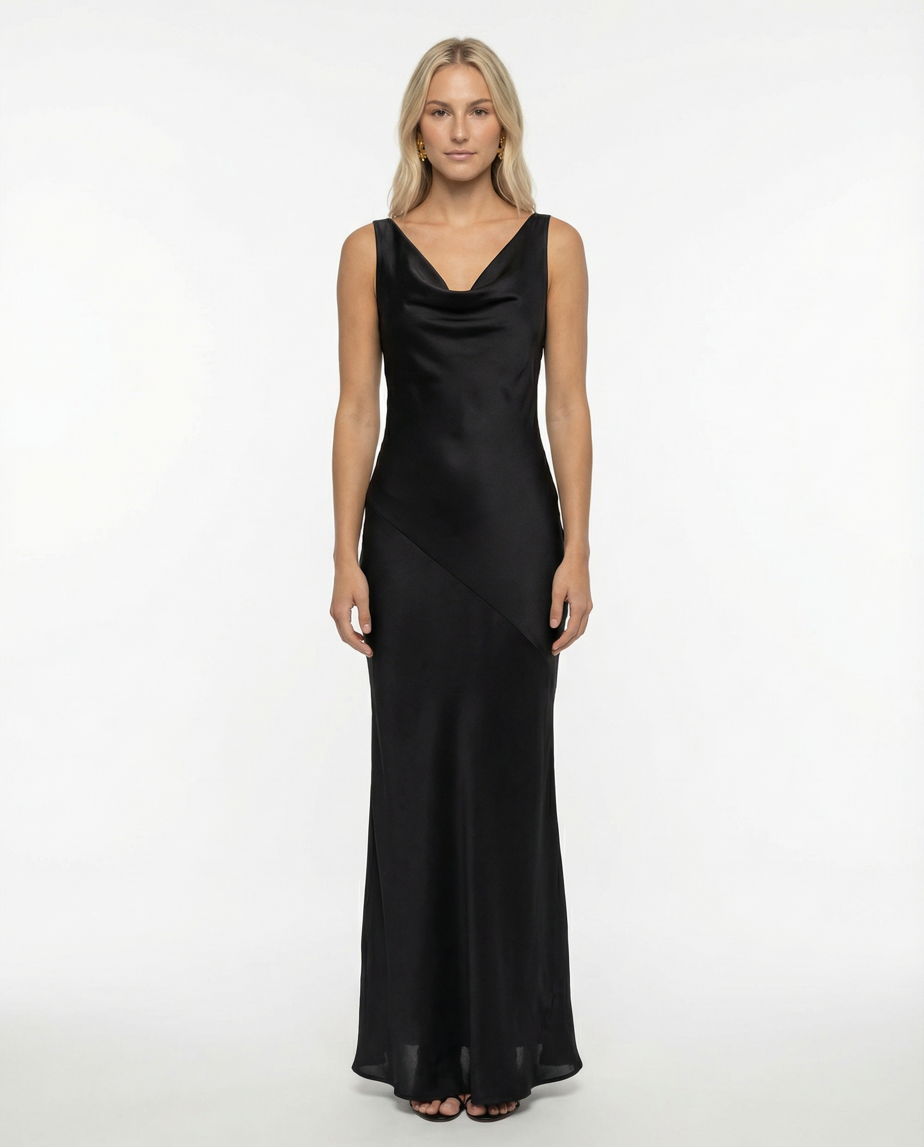Muriel | Maxi Dress with Cowl Neck and Open Back