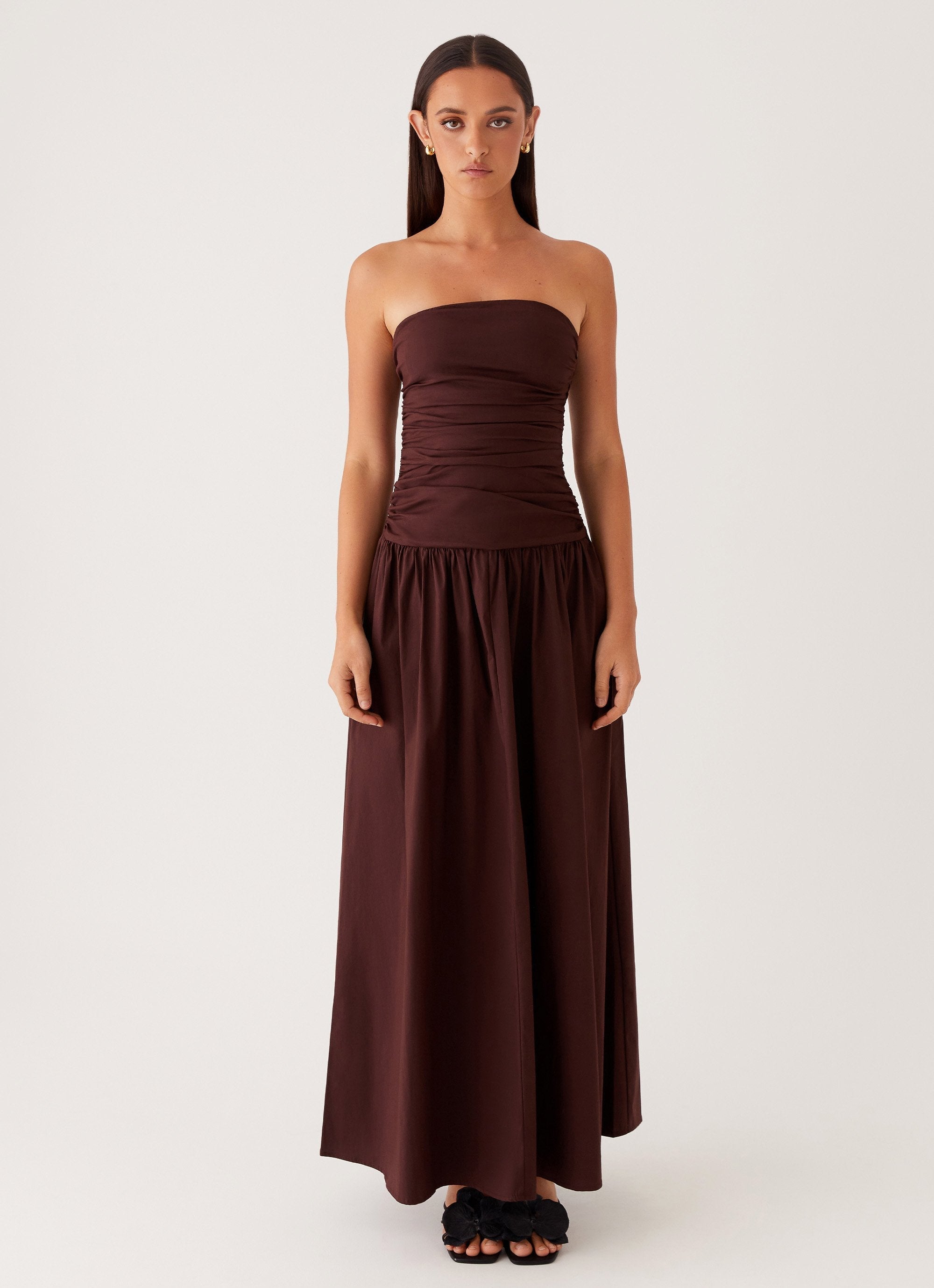 Norma | Cowl Neck Slinky Bias Cut Maxi Dress
