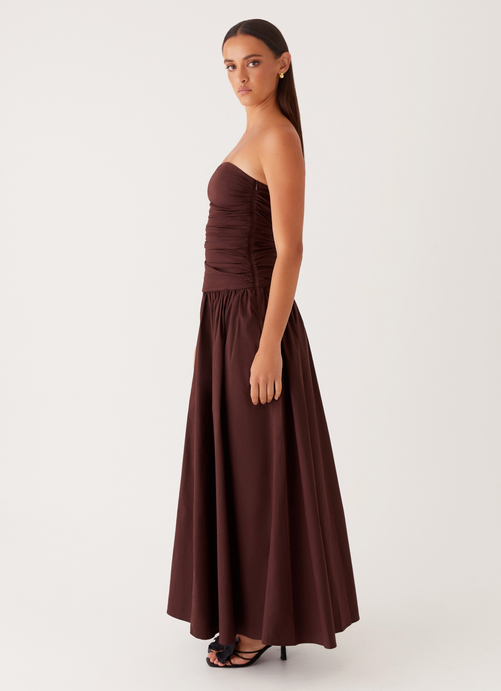 Norma | Cowl Neck Slinky Bias Cut Maxi Dress