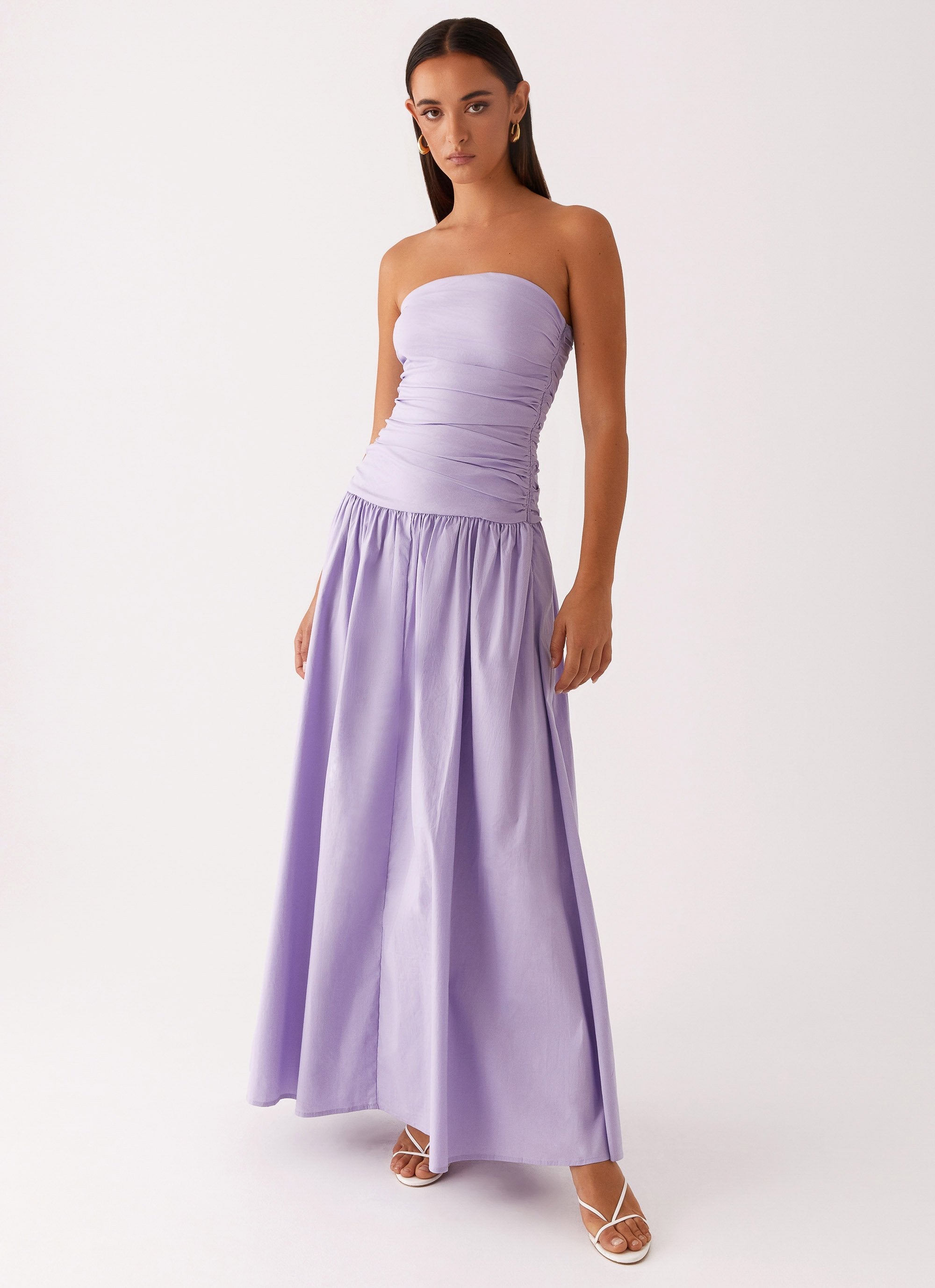 Norma | Cowl Neck Slinky Bias Cut Maxi Dress