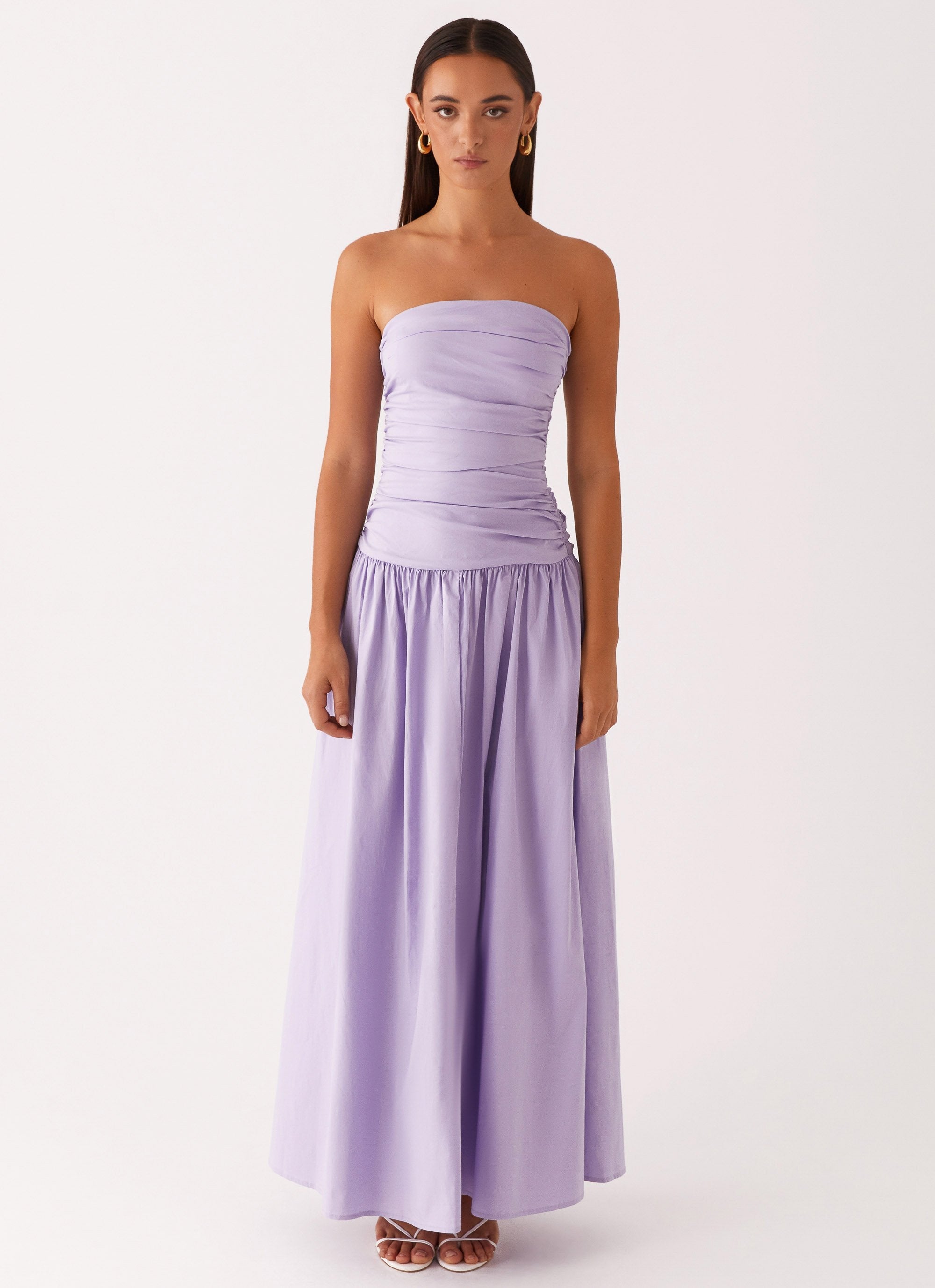 Norma | Cowl Neck Slinky Bias Cut Maxi Dress