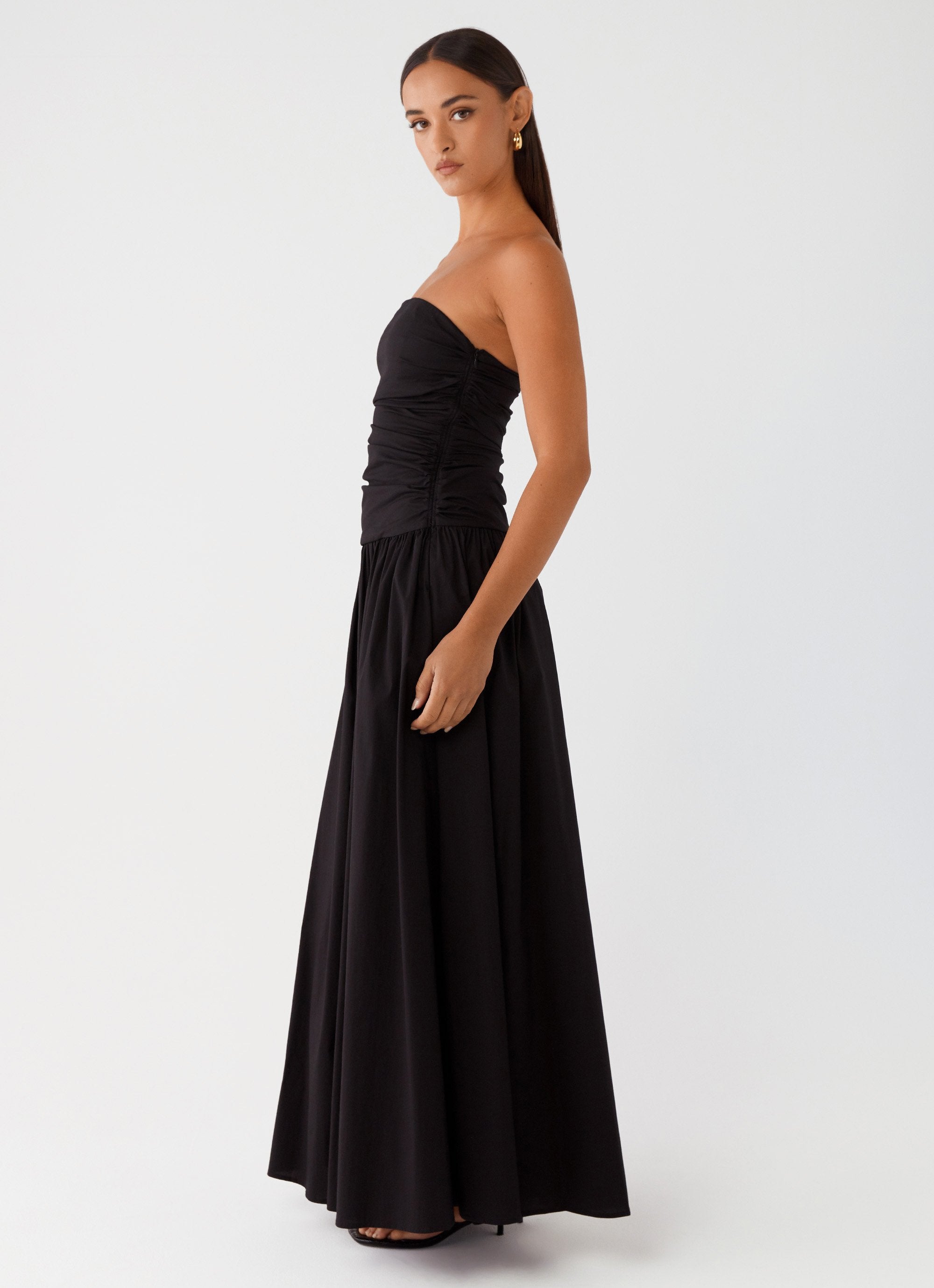 Norma | Cowl Neck Slinky Bias Cut Maxi Dress