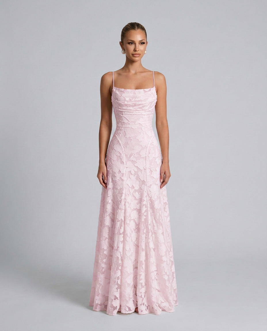 Zinnia | Floral Print Spaghetti Strap Maxi Dress
