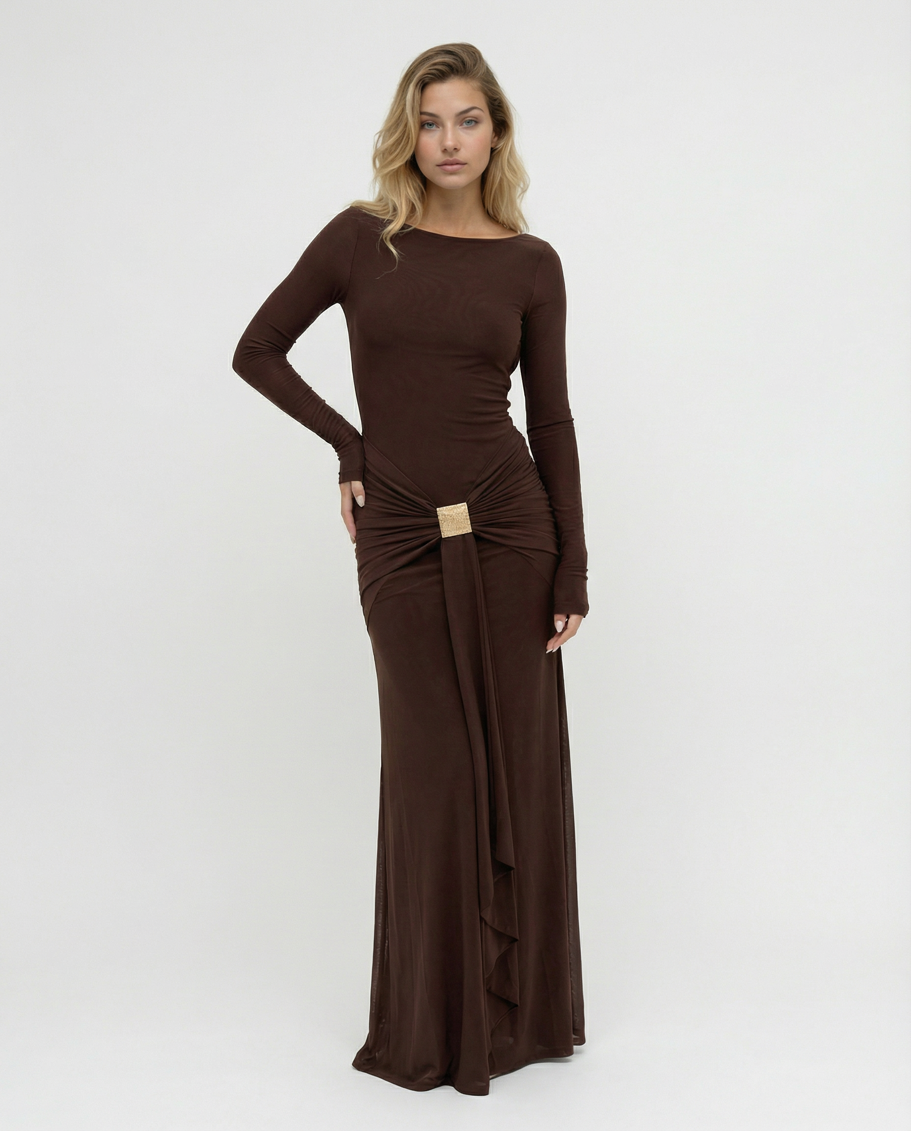 Susana | Maxi Dress with Open Back Detail