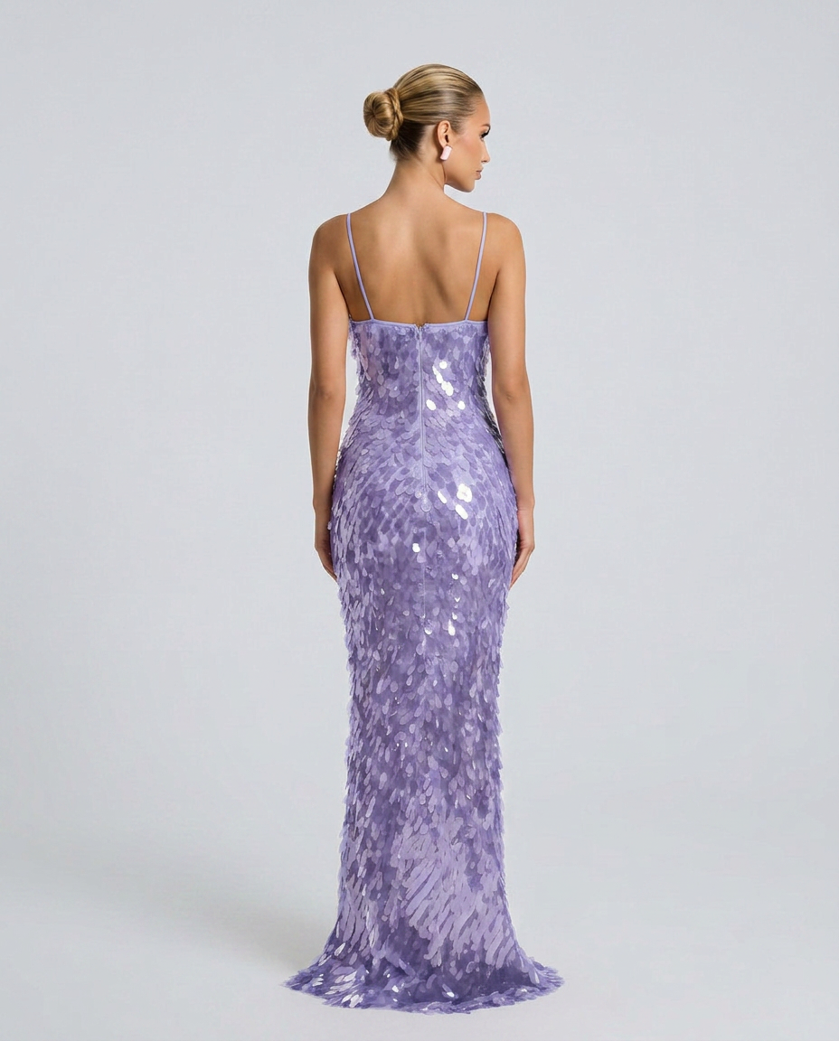 Imogen | Spaghetti Strap Sequin Maxi Dress
