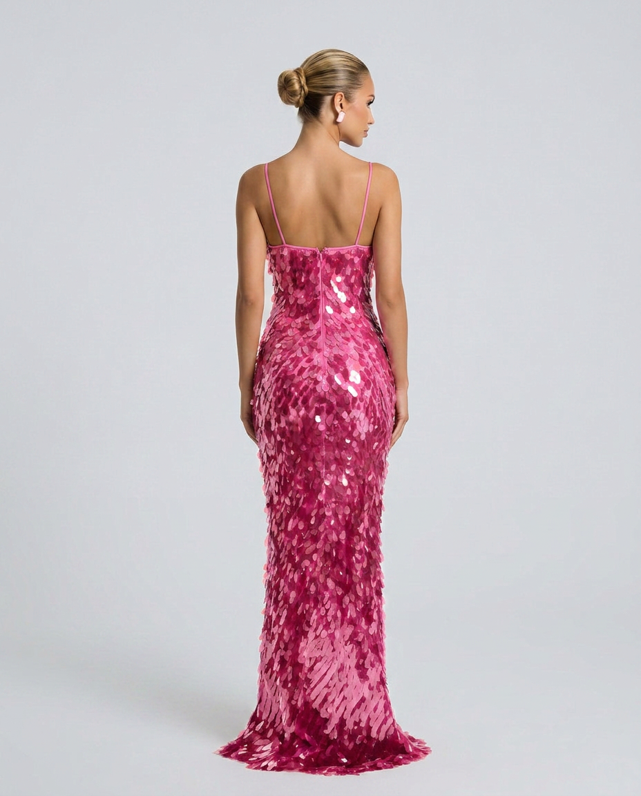 Imogen | Spaghetti Strap Sequin Maxi Dress