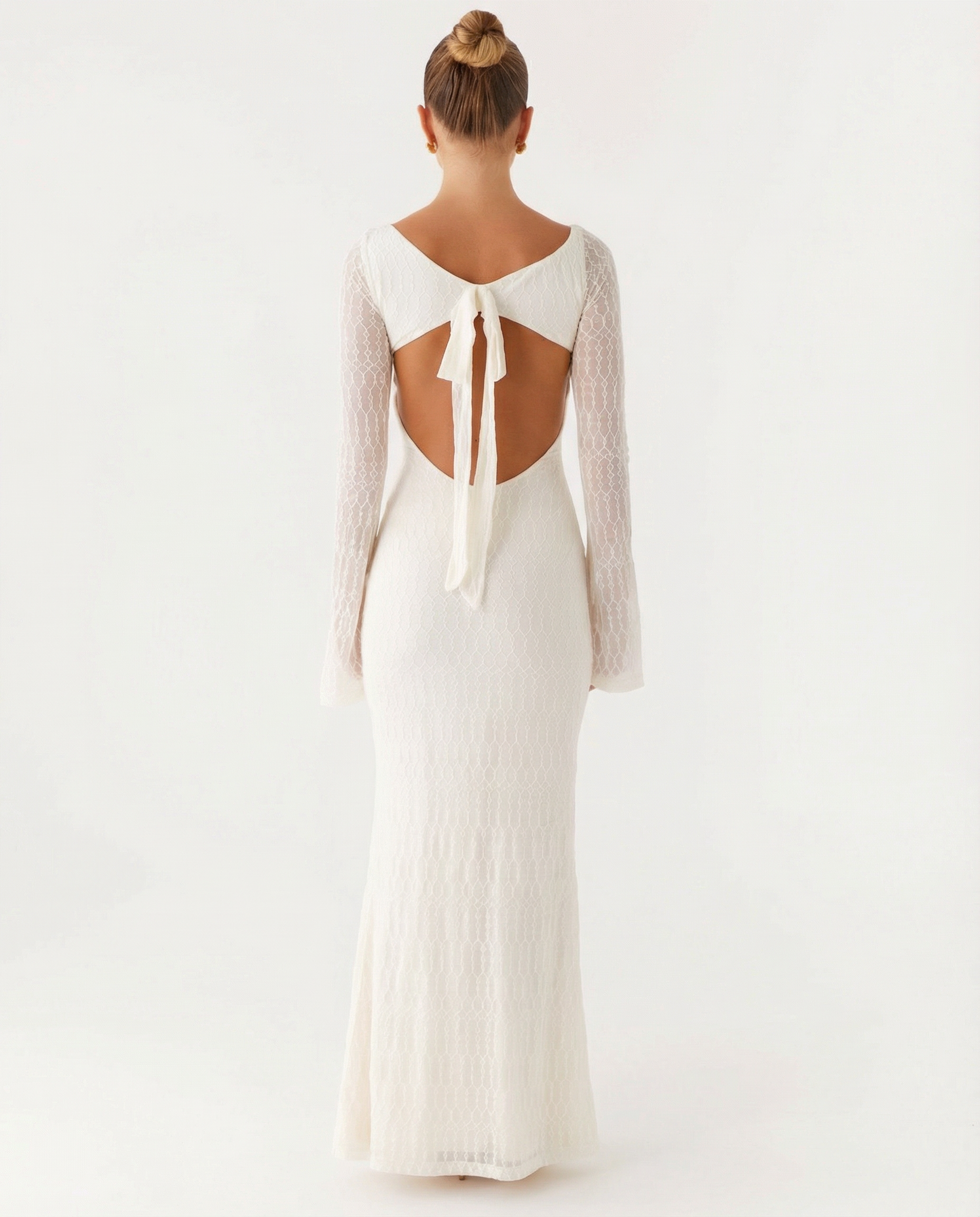 Jodie | Maxi Dress with Long Sleeves and Open Back