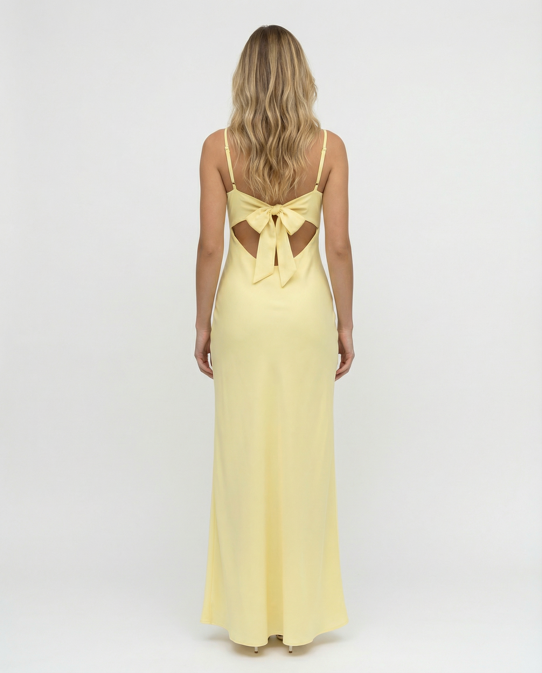 Colleen | Satin Maxi Dress with Cowl Neck
