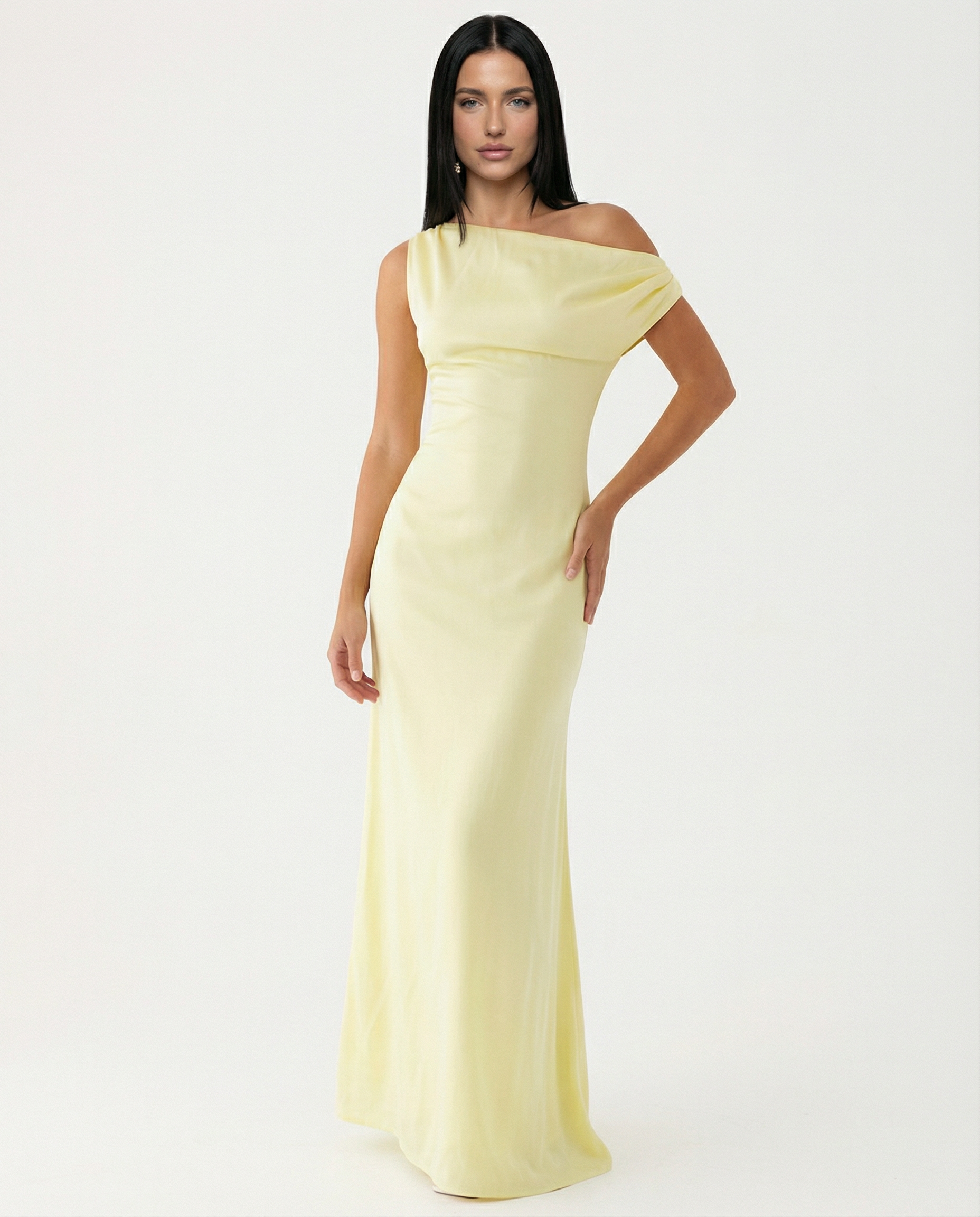 Myrna | One-Shoulder Satin Maxi Dress