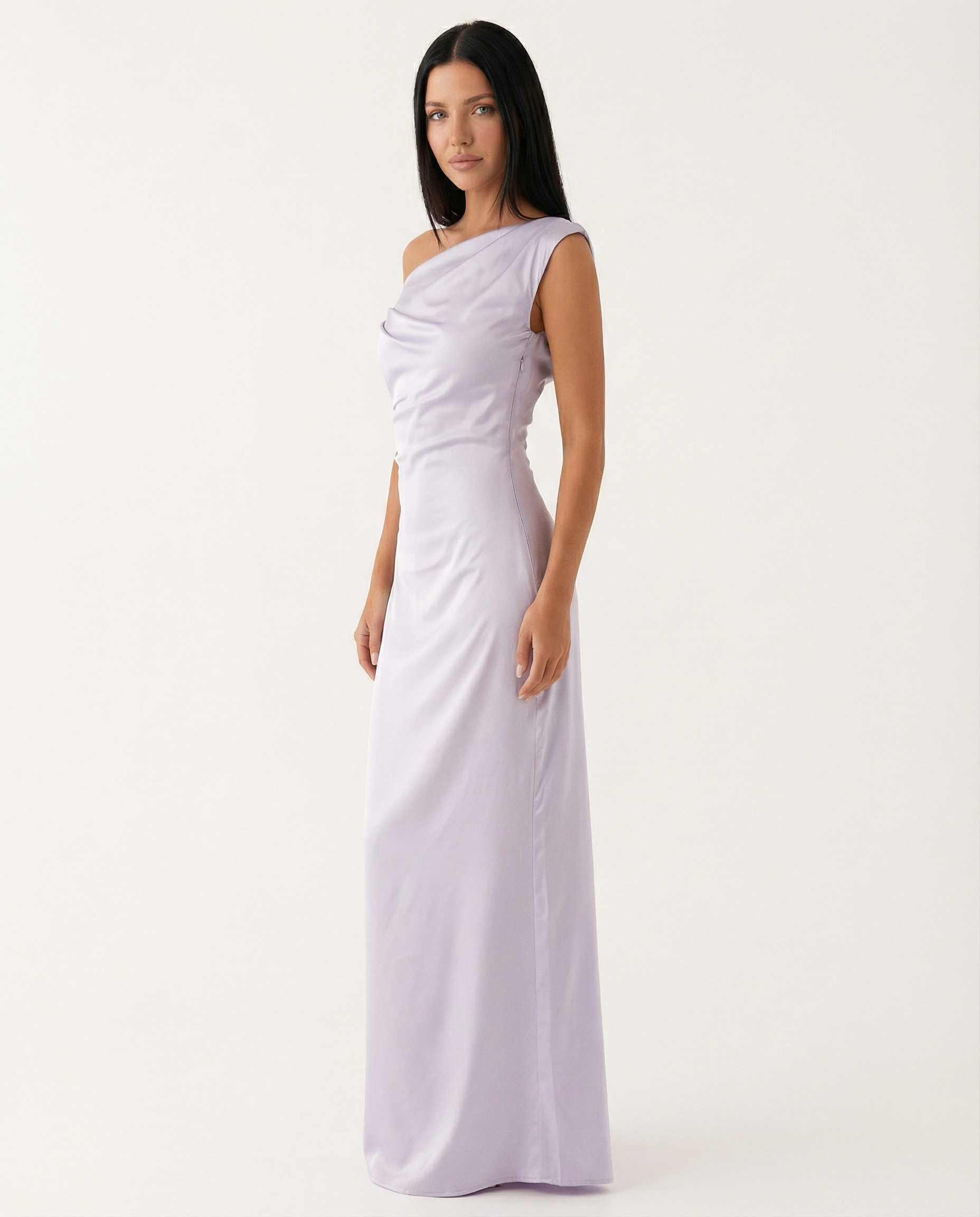 Myrna | One-Shoulder Satin Maxi Dress