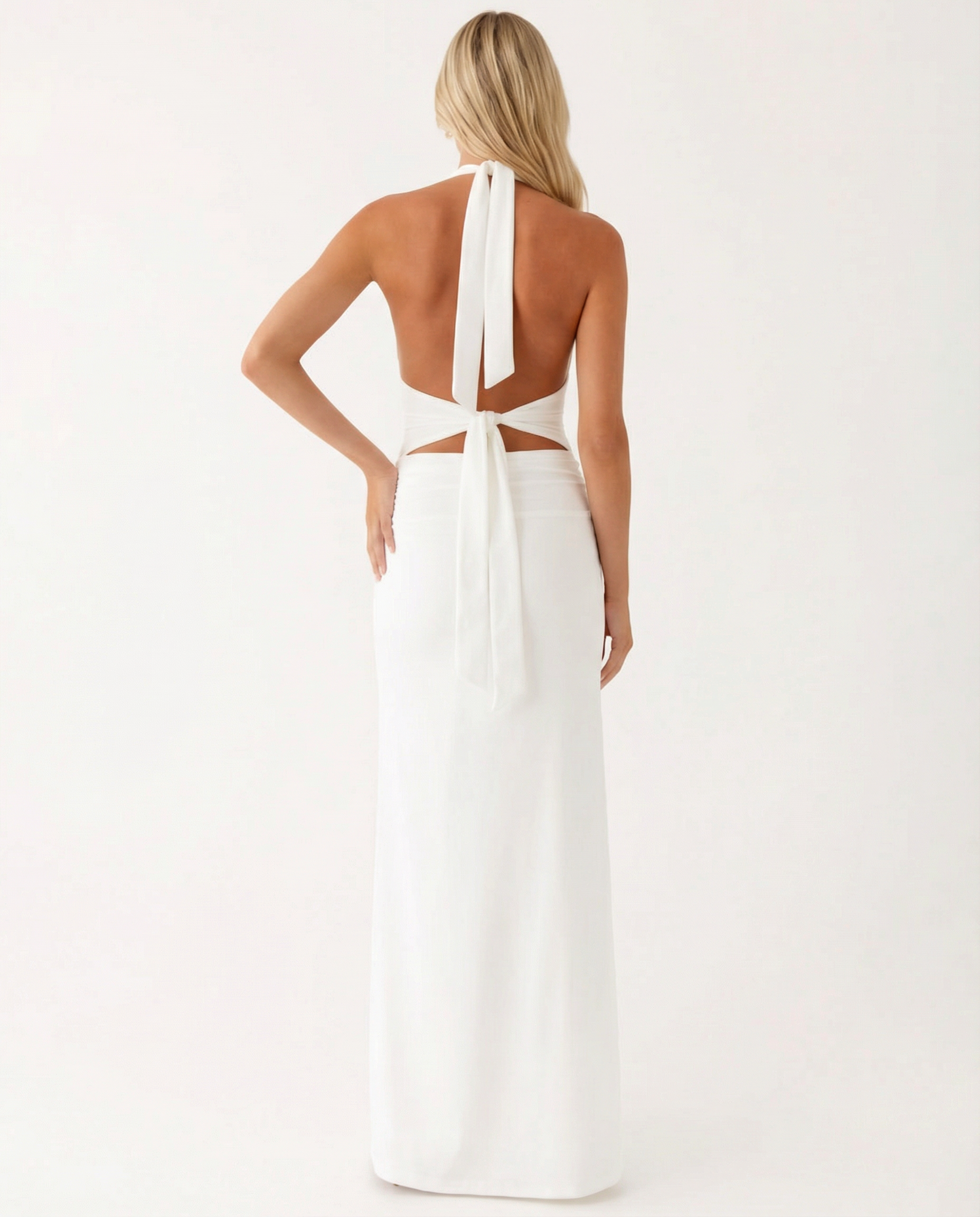Etta | Halter Neck Maxi Dress with Open Back