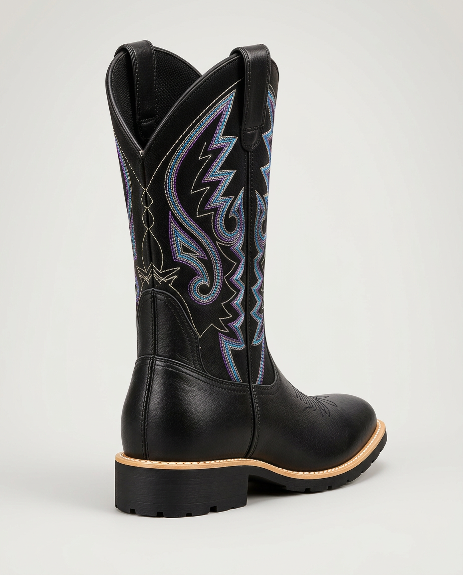 Cassidy | Embroidered Western Leather Cowboy Boots