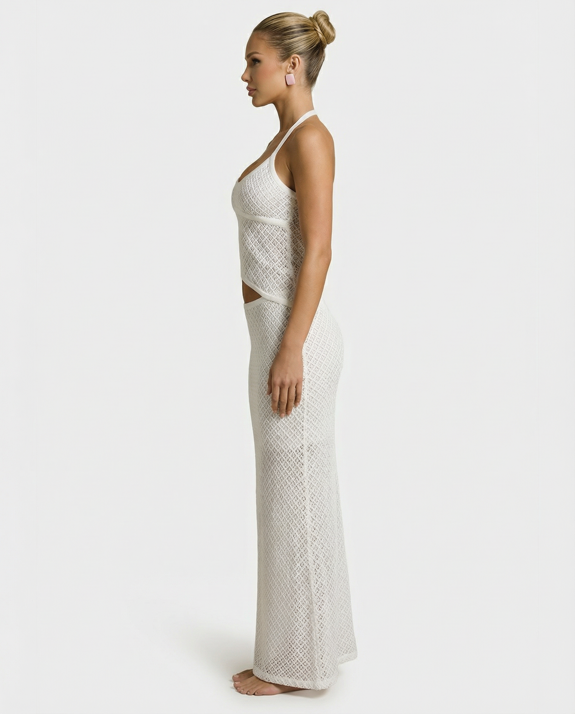 Erica | Bodycon Maxi Dress with Ruched Cut-Out Detail