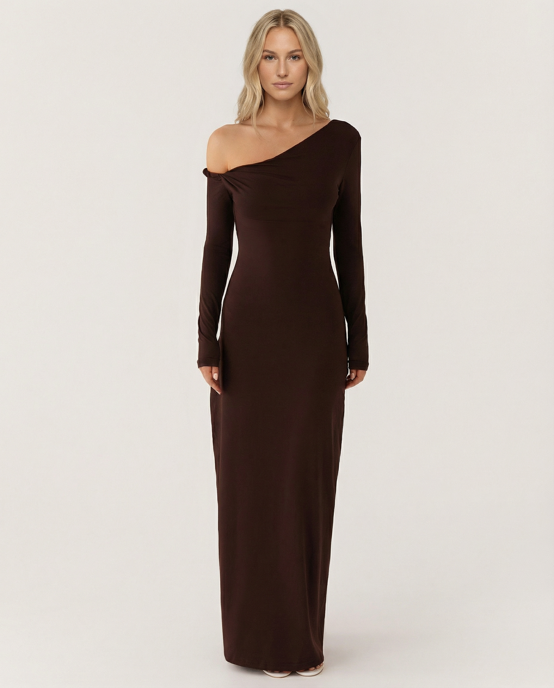 Maryann | Maxi Dress with One Shoulder and Twist Detail