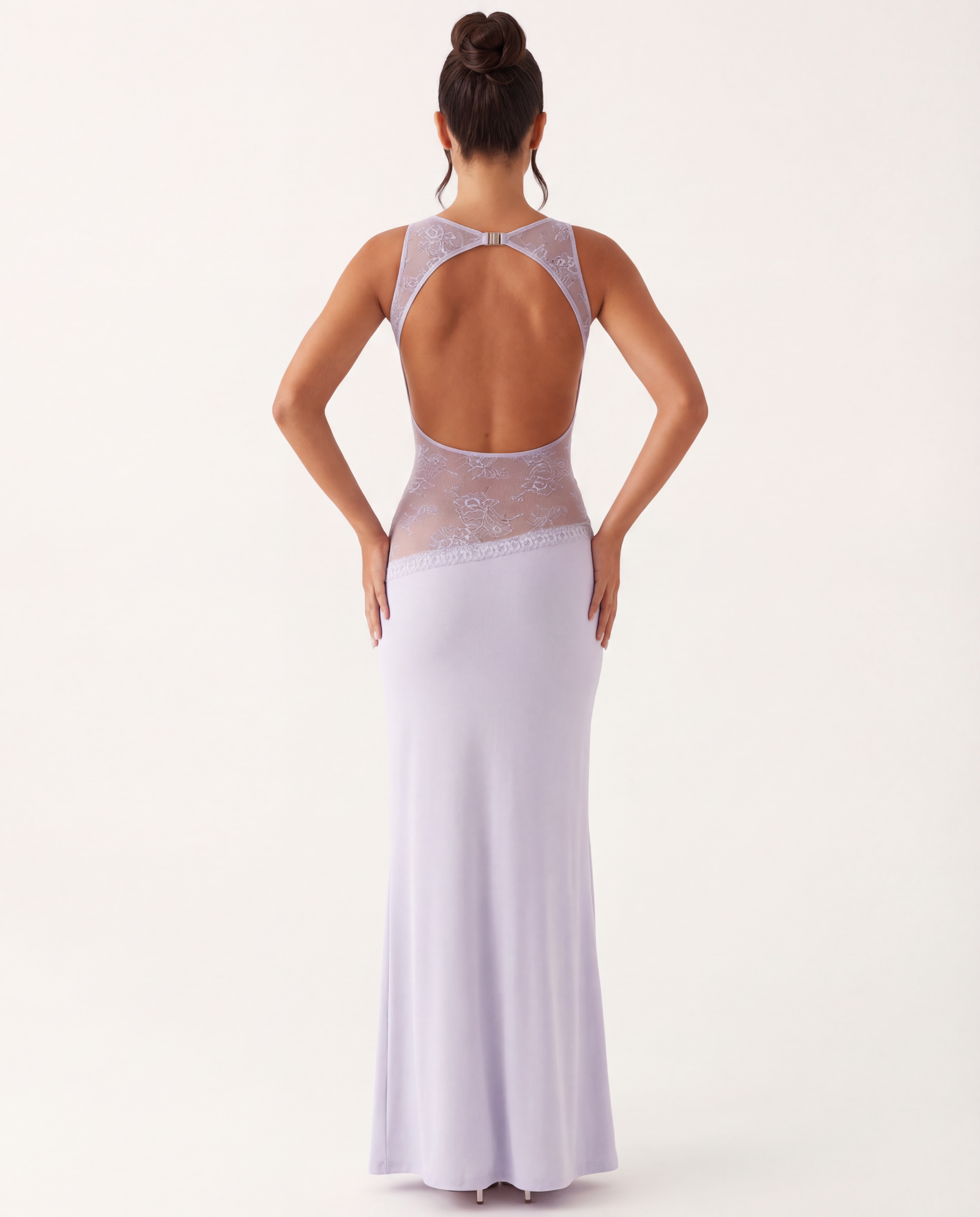 Marta | Lace Waist Open Back Maxi Dress