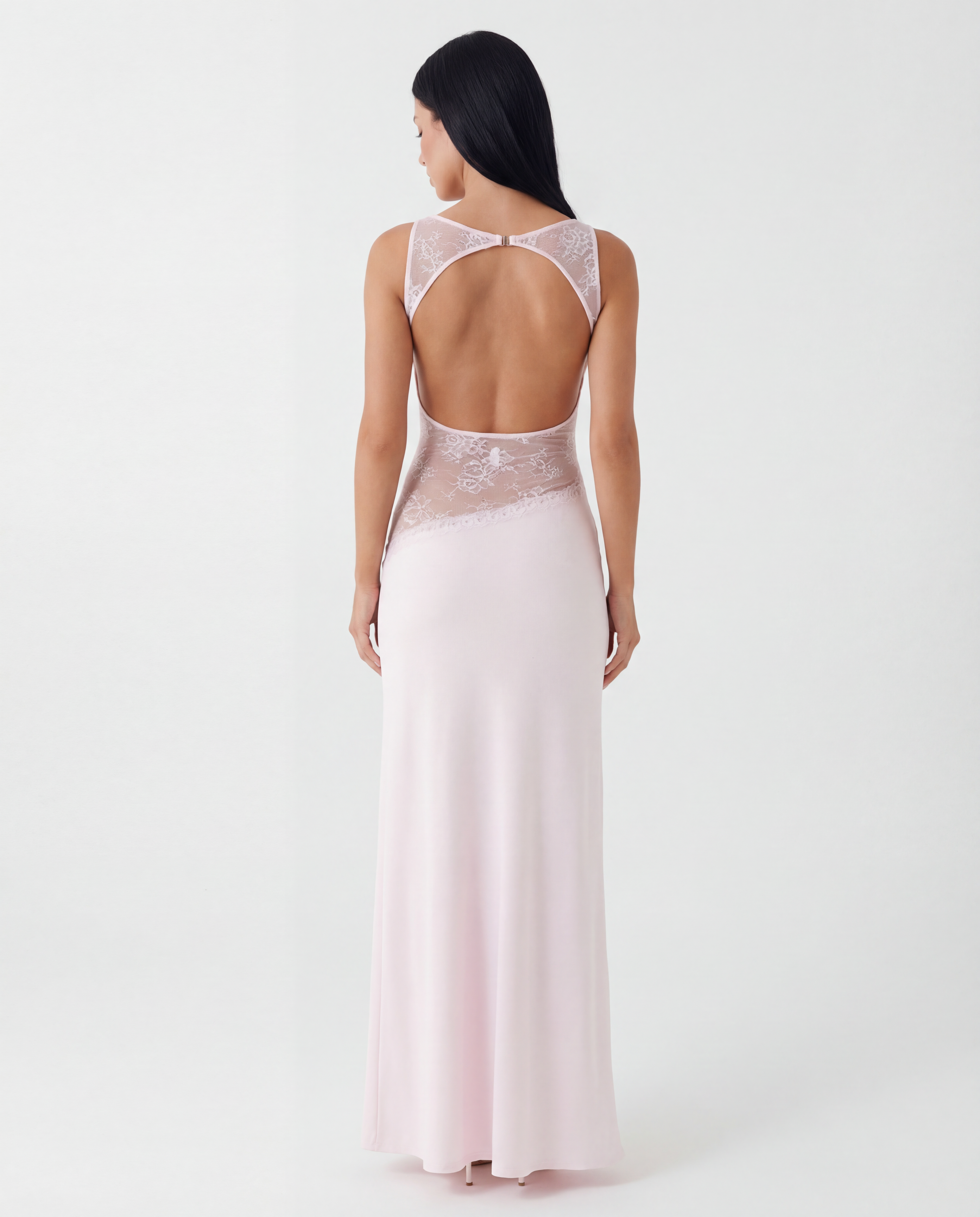 Marta | Lace Waist Open Back Maxi Dress