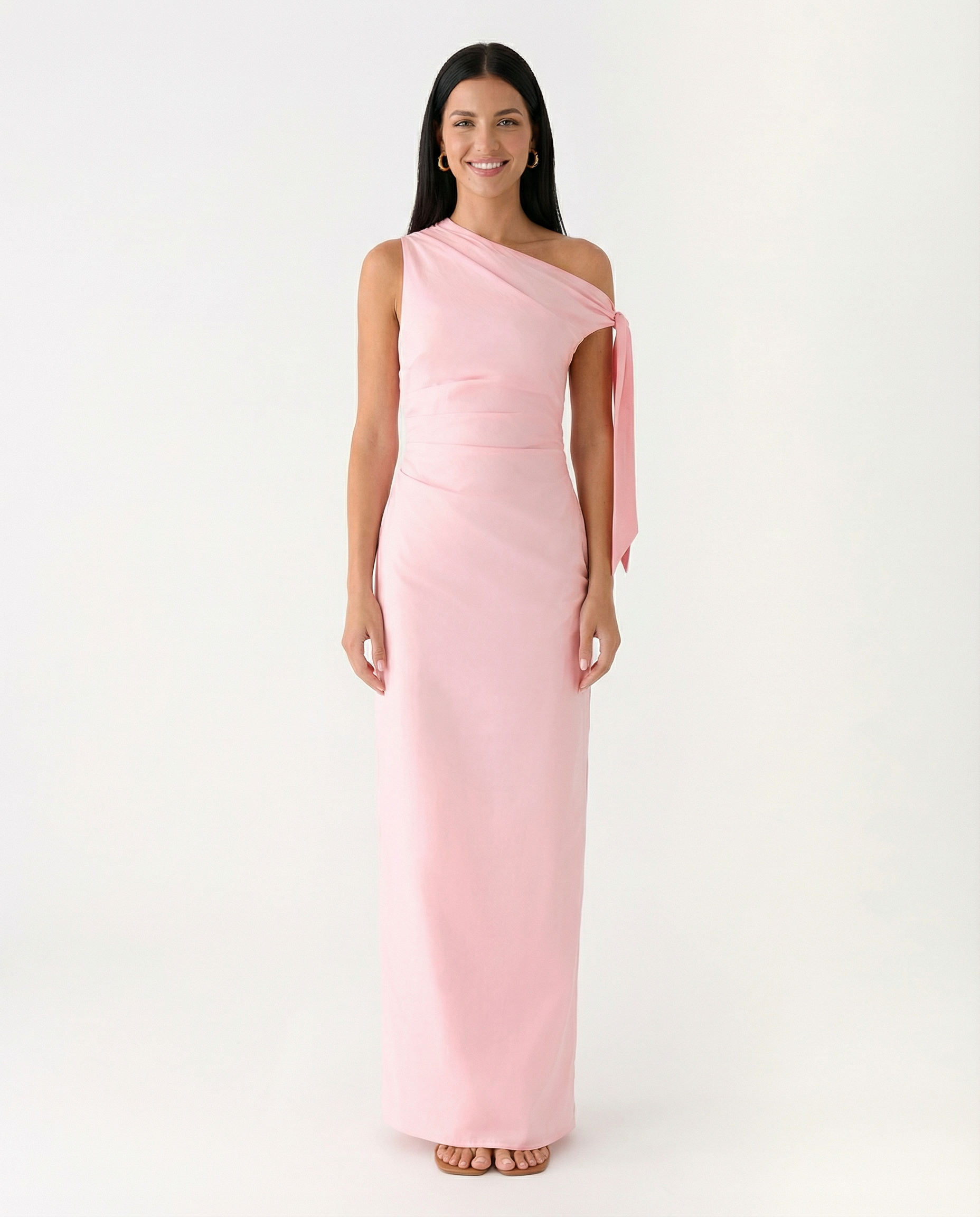 Beth | One-Shoulder Tie Maxi Dress