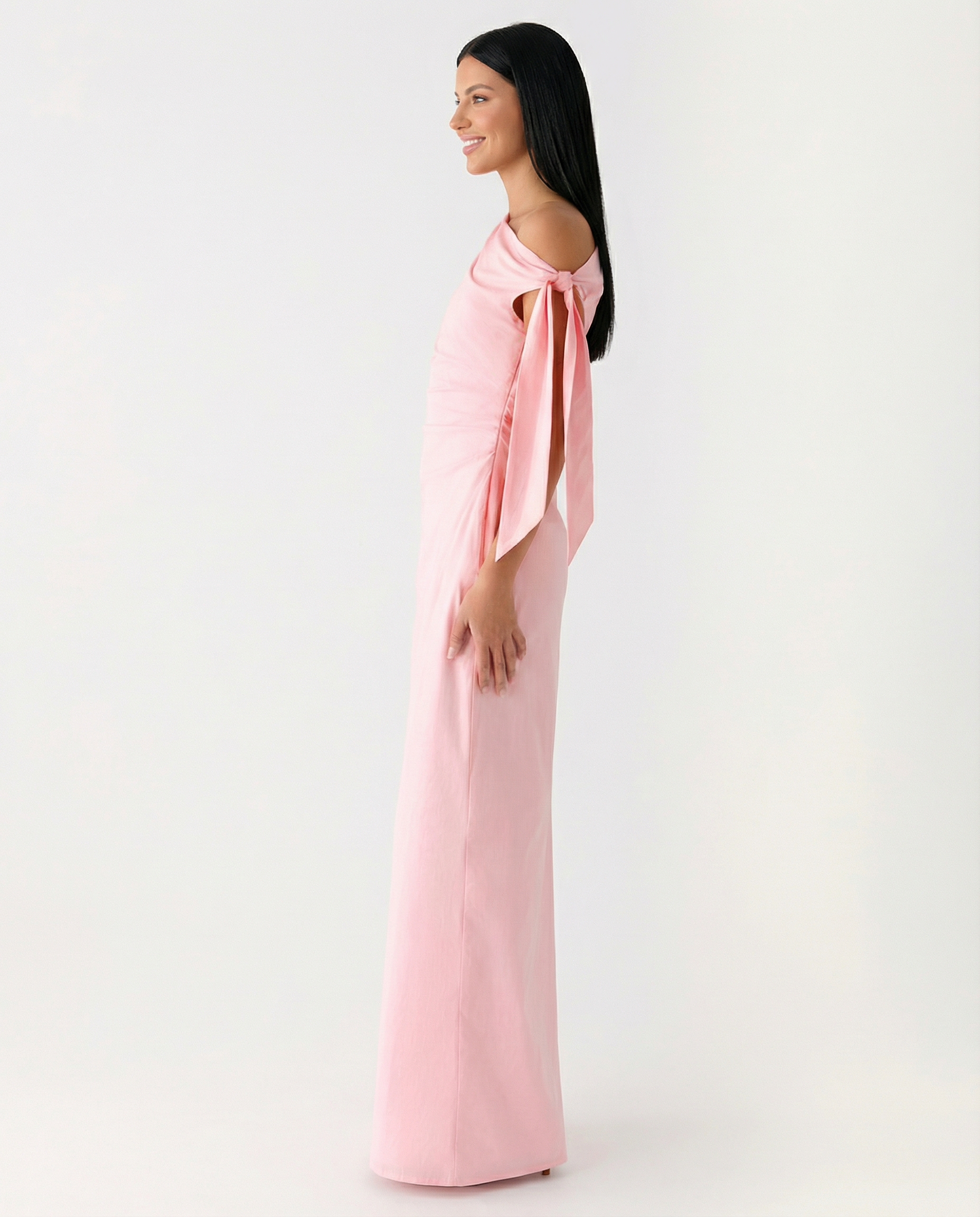 Beth | One-Shoulder Tie Maxi Dress