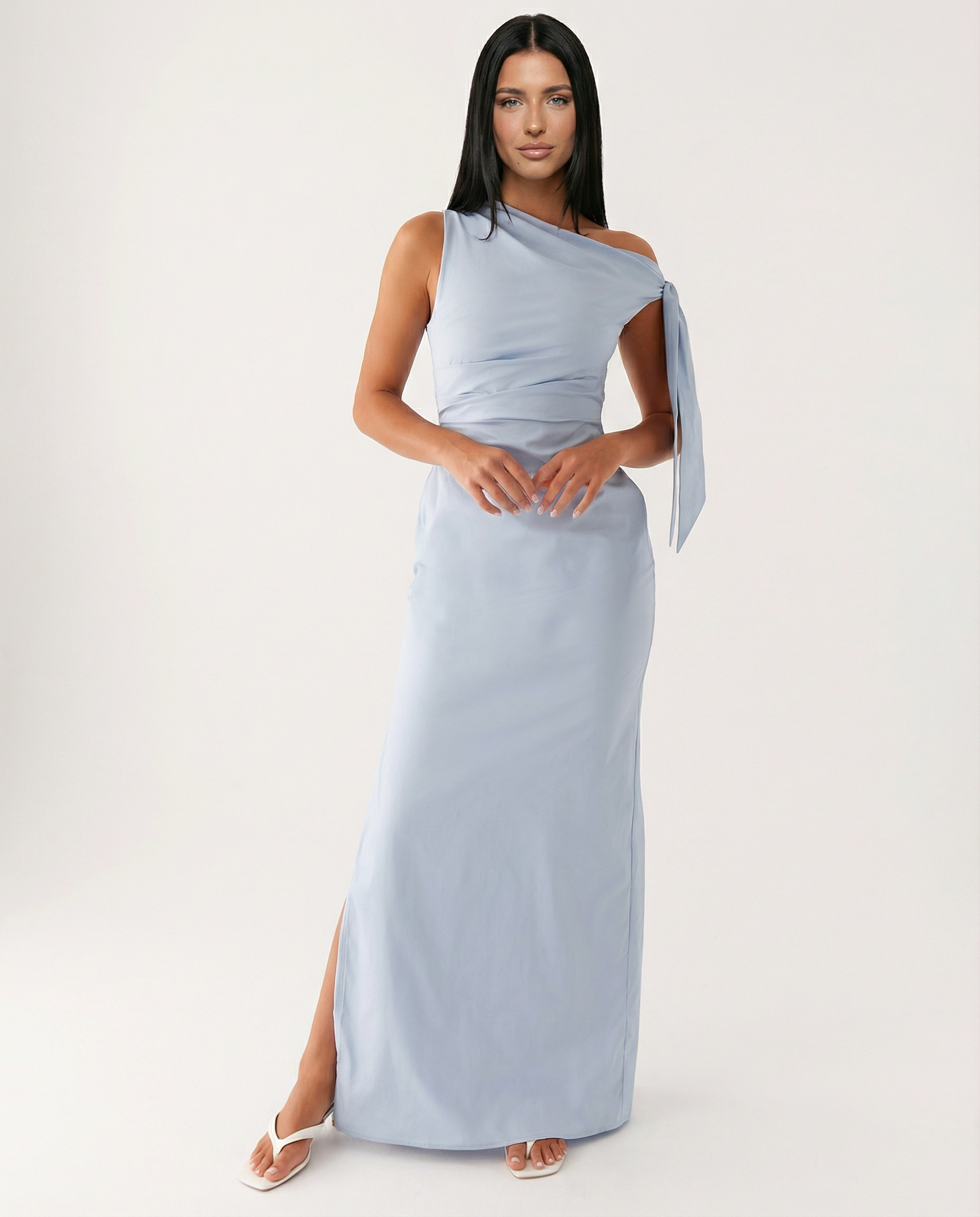 Beth | One-Shoulder Tie Maxi Dress