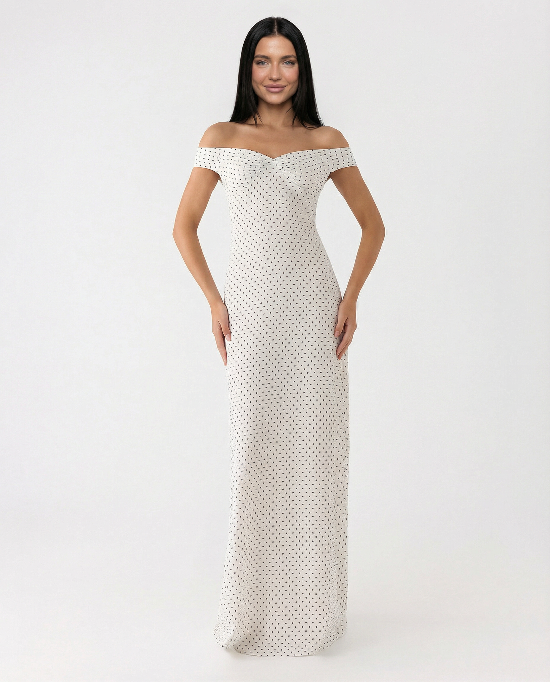 Eileen | Off-Shoulder Maxi Dress with Sweetheart Neckline