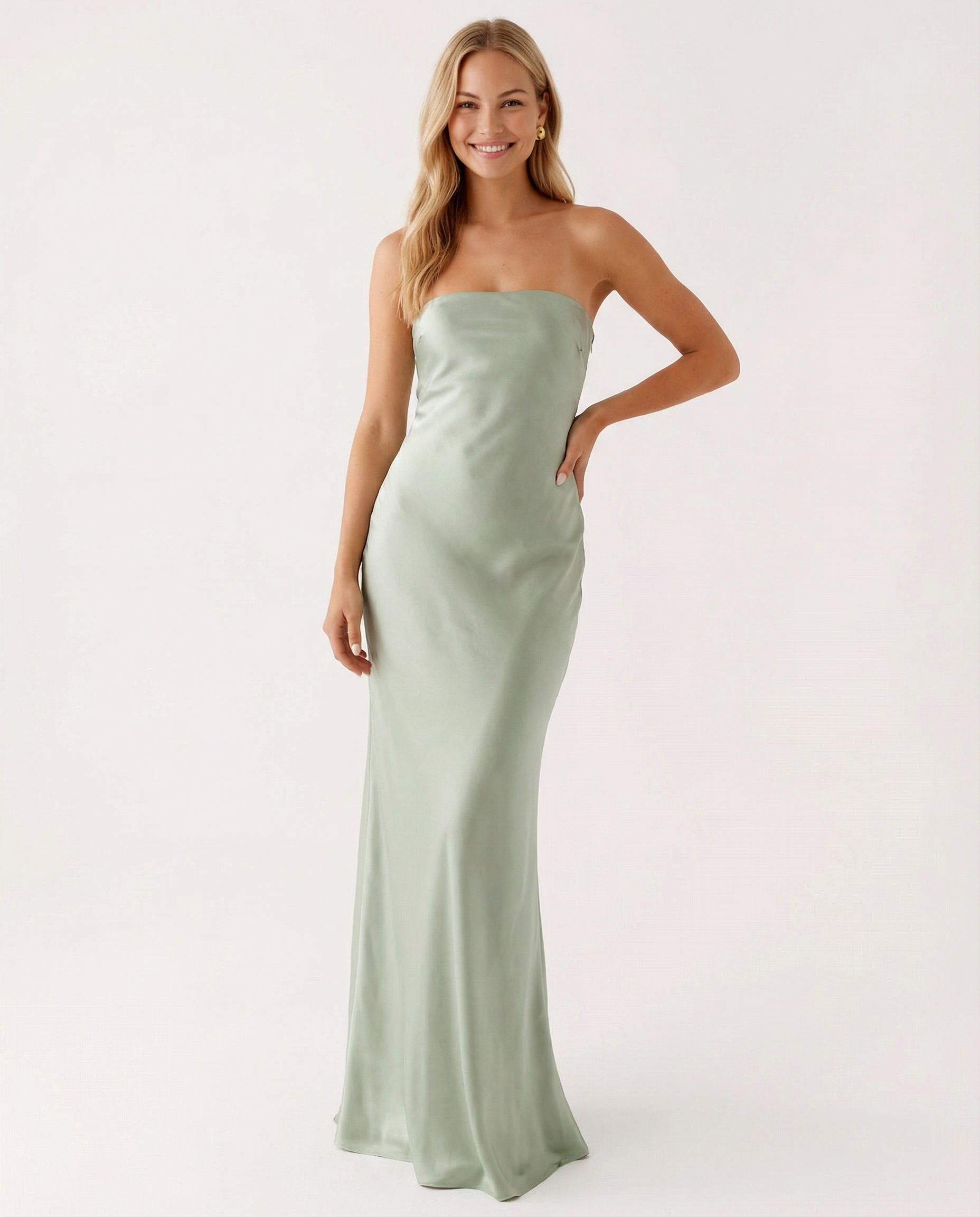 Rosario | Strapless Maxi Dress with Open Back