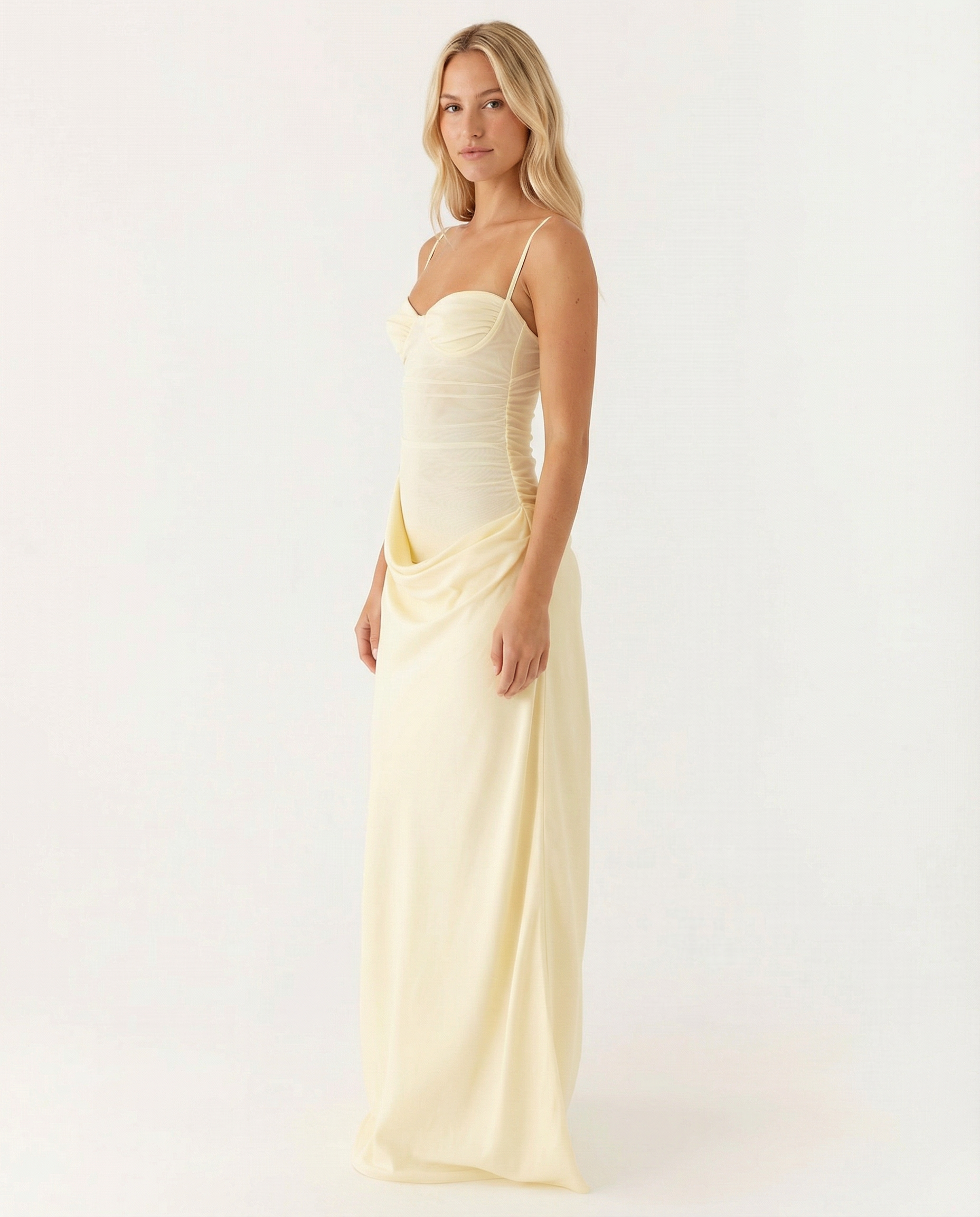 Tiffany | Maxi Dress with Underwired Bust and Cowl Draping