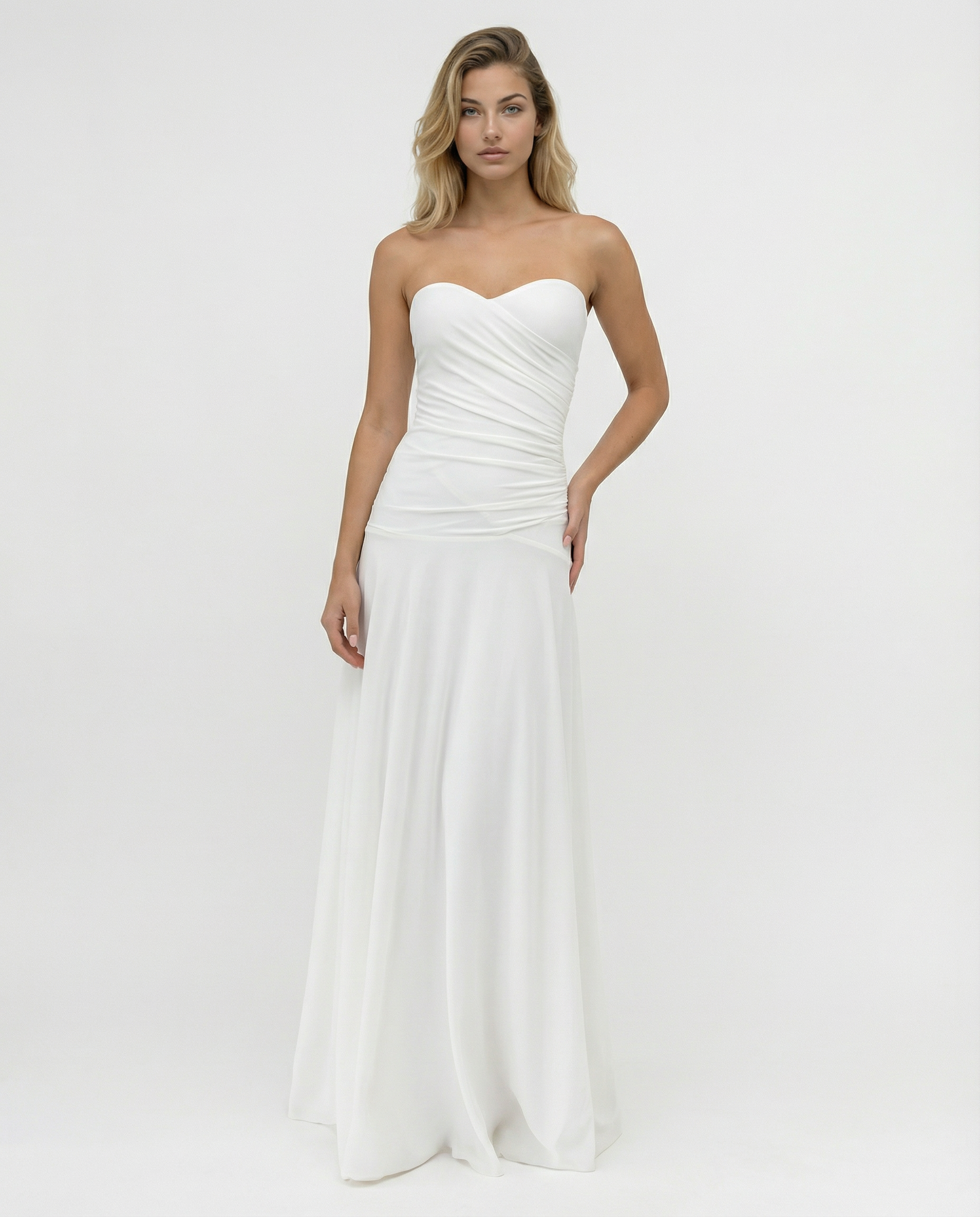 Carol | Strapless Ruched Bodycon Maxi Dress