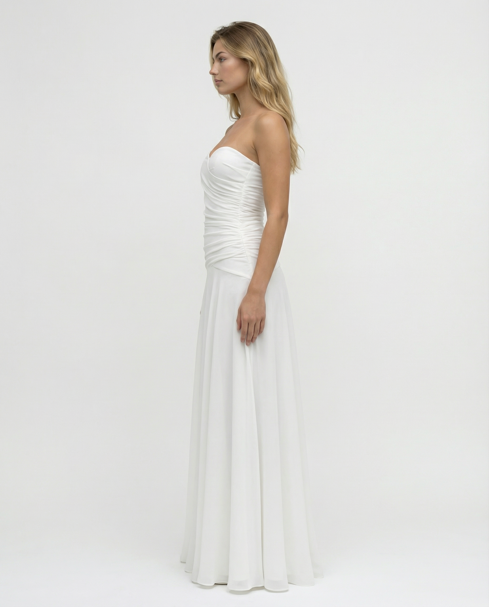 Carol | Strapless Ruched Bodycon Maxi Dress