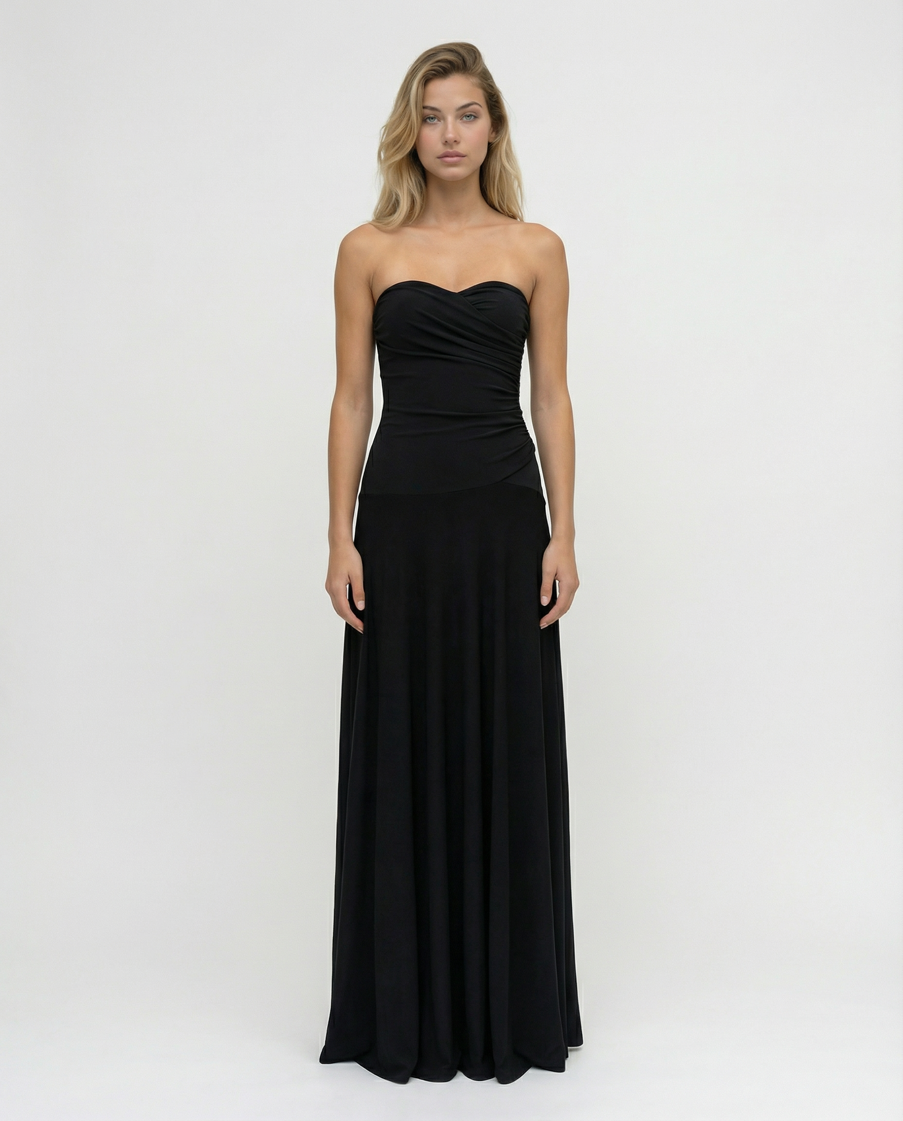 Carol | Strapless Ruched Bodycon Maxi Dress