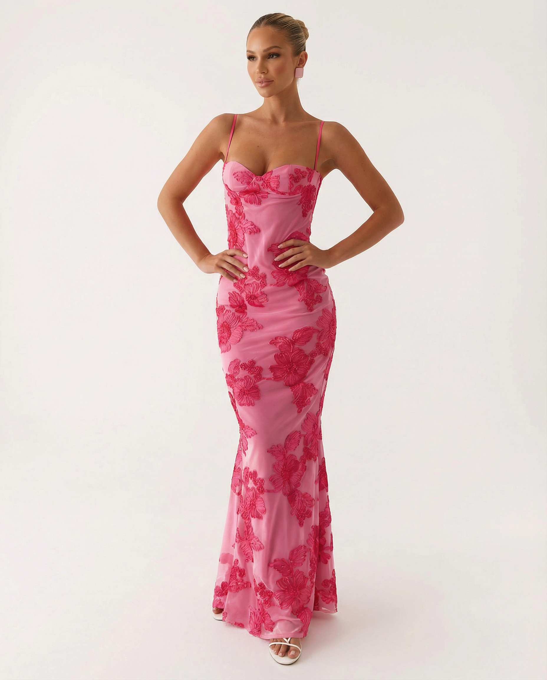 Caitlin | Maxi Dress with Sweetheart Bustier Detail
