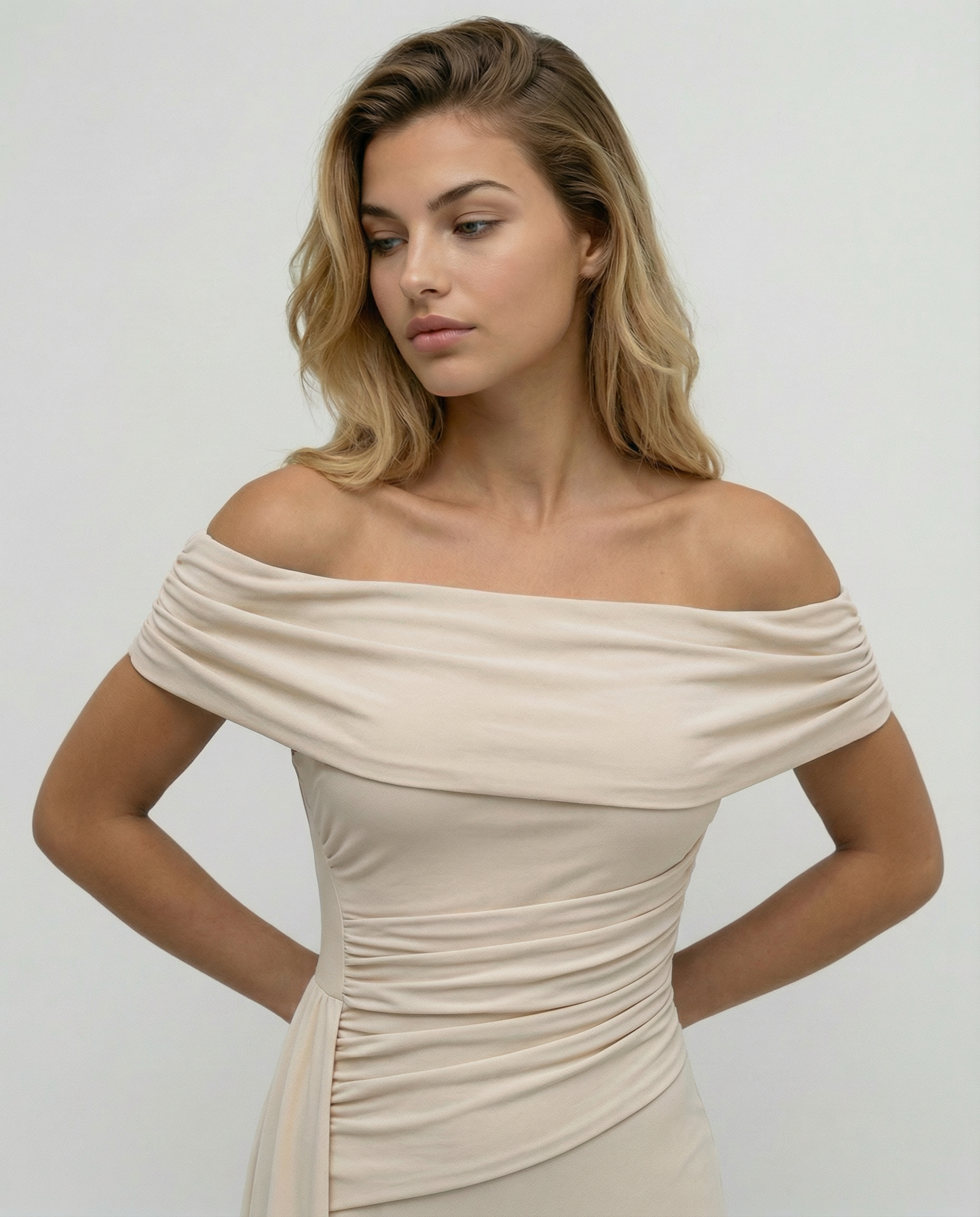 Aida | One Shoulder Ruched Maxi Dress
