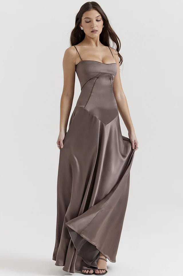 Cara | Lace-Up Back Maxi Dress