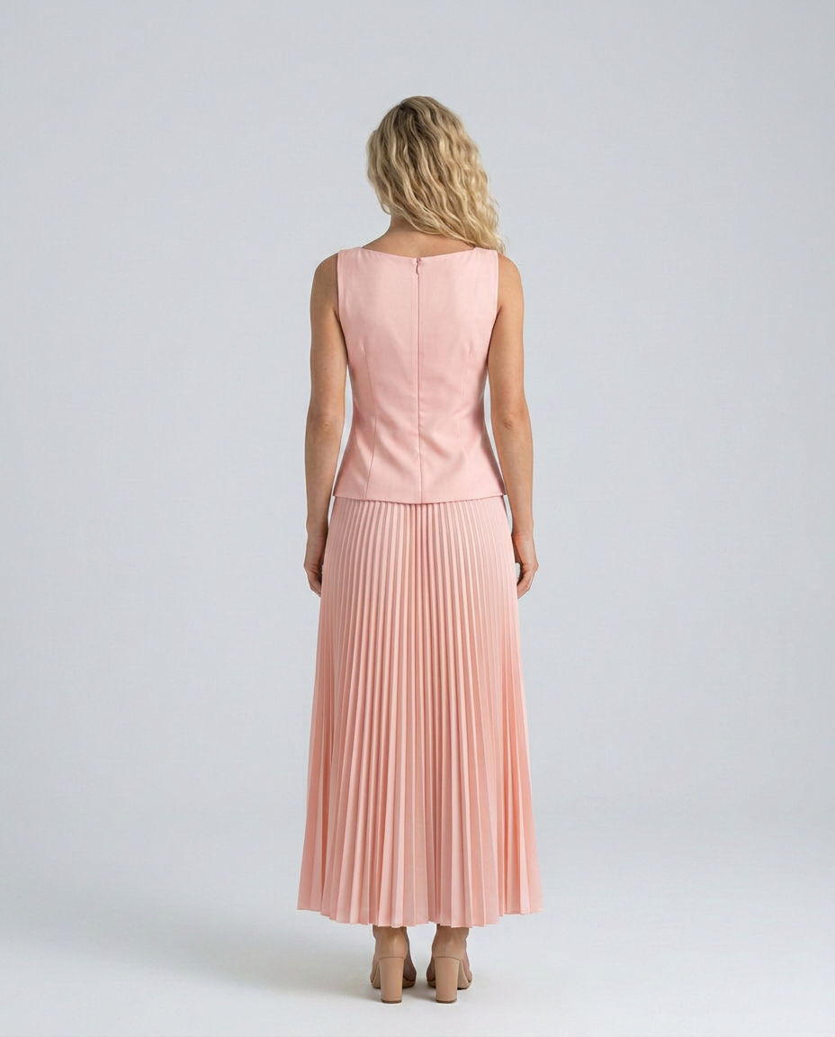 Mariana | Structured Bodice Pleated Midi Co-ord Set
