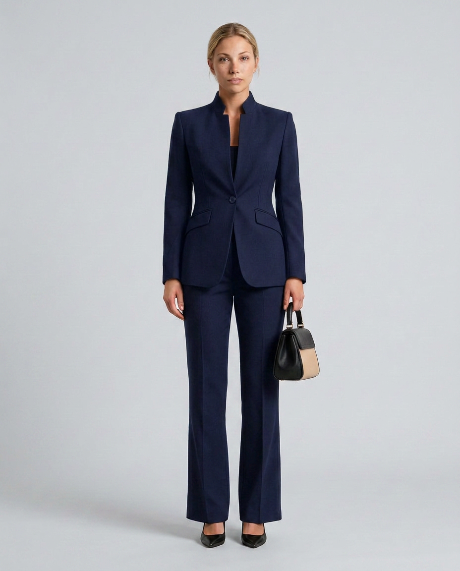 Paloma | Structured Stand Collar Tailored Suit Set