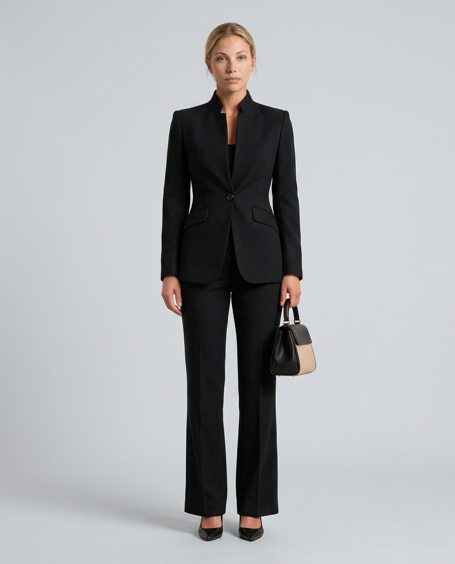 Paloma | Structured Stand Collar Tailored Suit Set