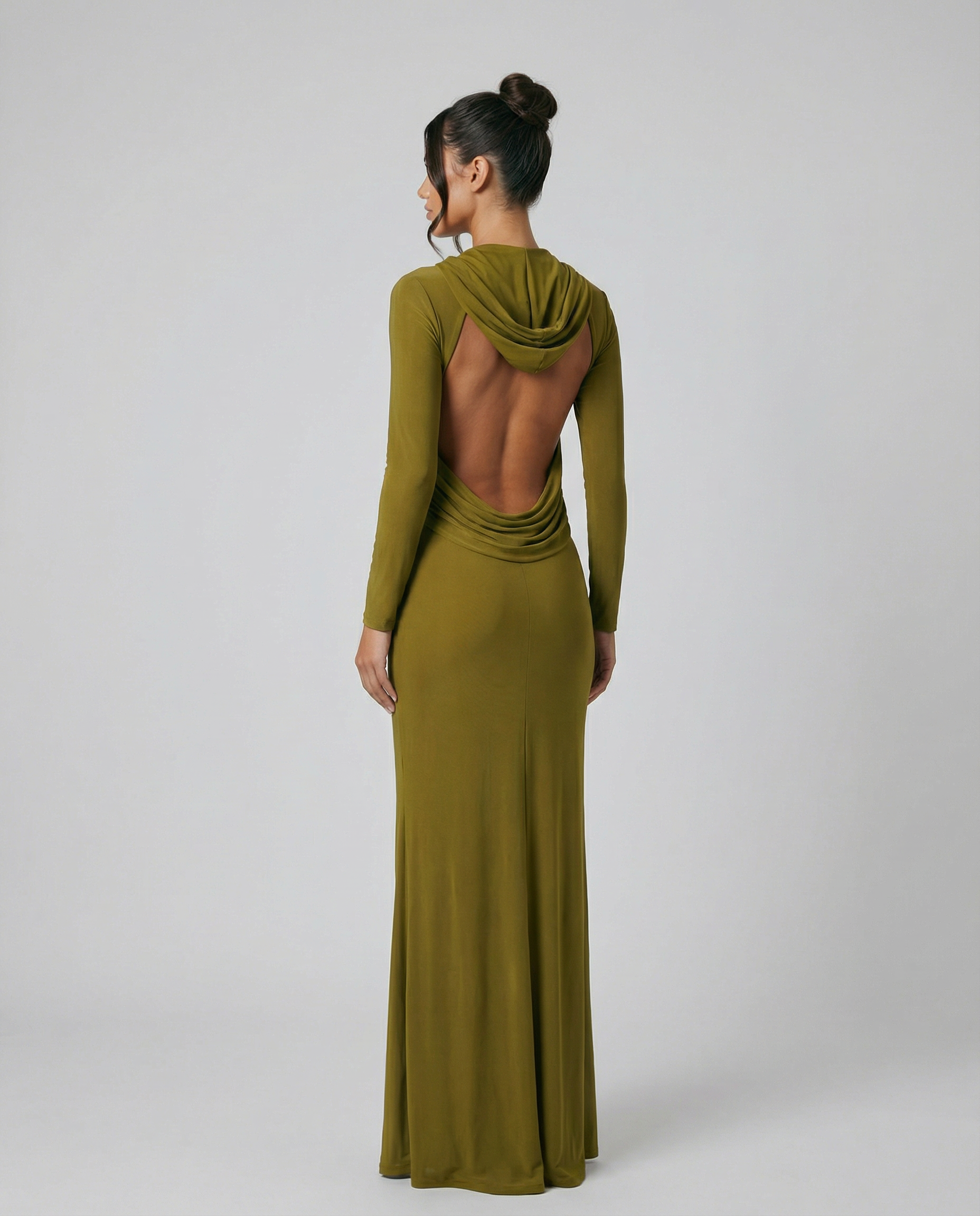 Nadine | Draped Maxi Dress with Headscarf