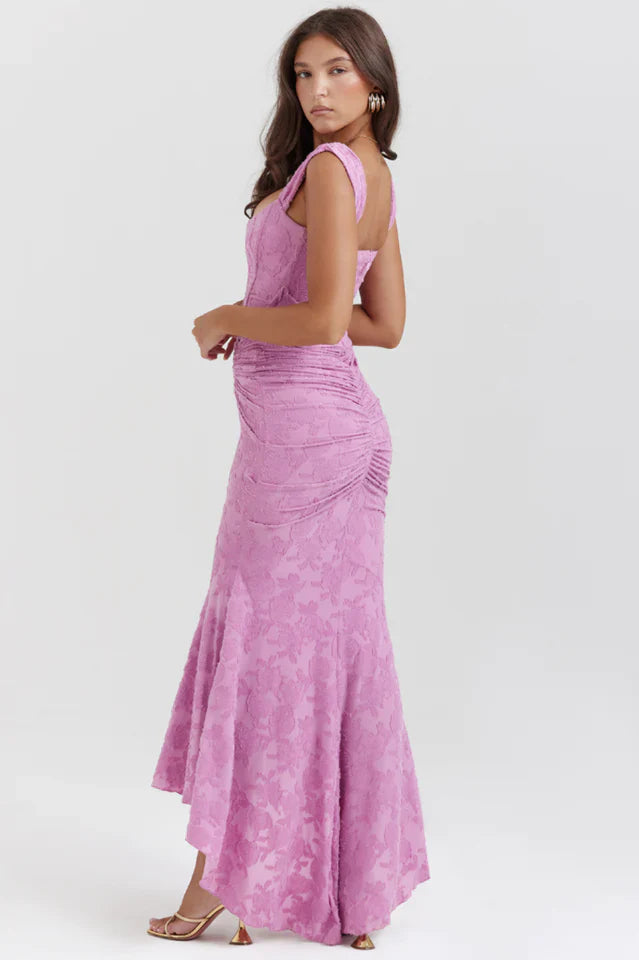 Lara | Maxi Dress with Floral Texture