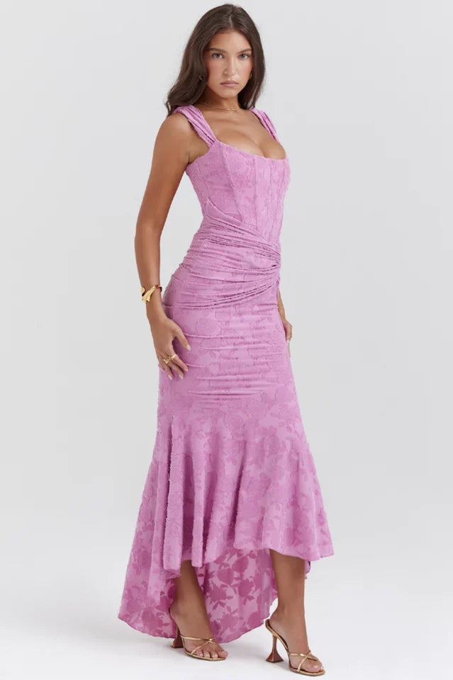 Lara | Maxi Dress with Floral Texture